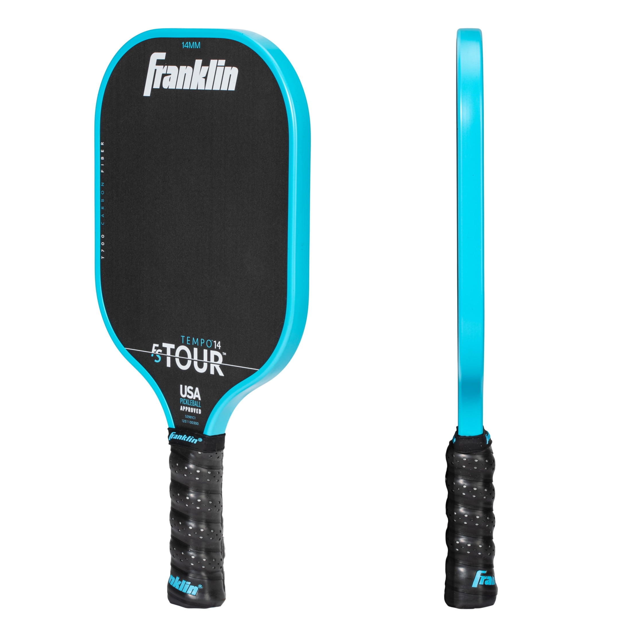 Franklin Sports FS Tour Series Pickleball Paddle - Carbon Fiber Surface - Professional Tournament Grade (Blue, 8.5 oz) wir4t