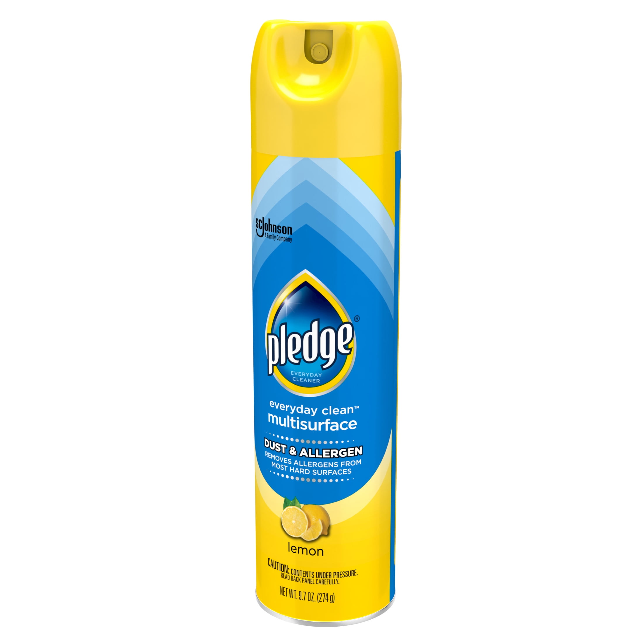 Pledge Multi-Surface Dust & Allergen Cleaner Spray, Lemon Scent (6 Pack, 9.7 oz) gywmx
