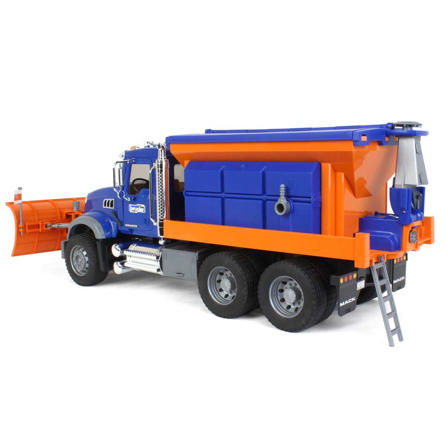 Bruder Mack Granite Winter Service Truck with Snow Plough (Blue, 26 in) 2sf7r