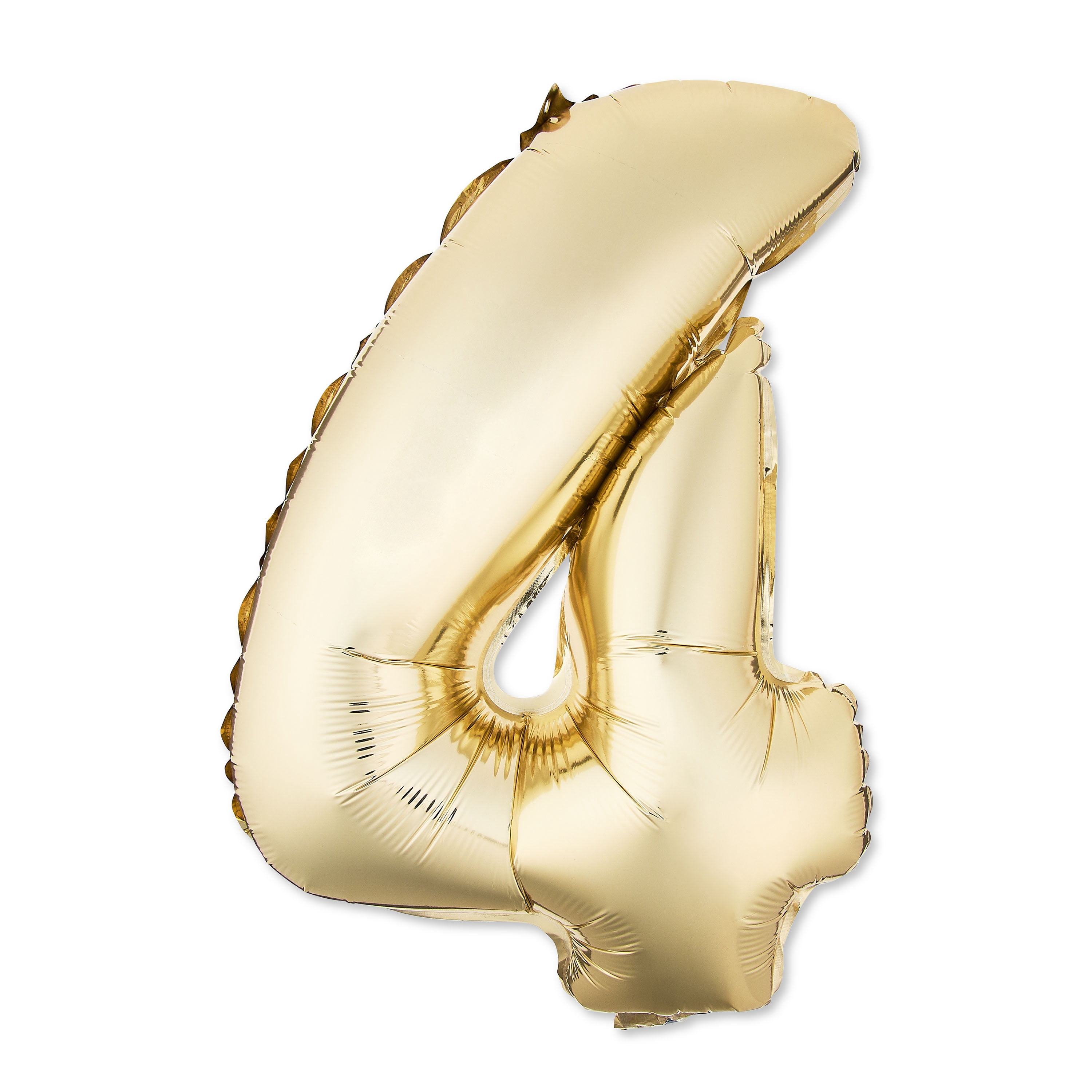 Way To Celebrate Number 4 Foil Balloon (Gold, 16 in) 62fpz