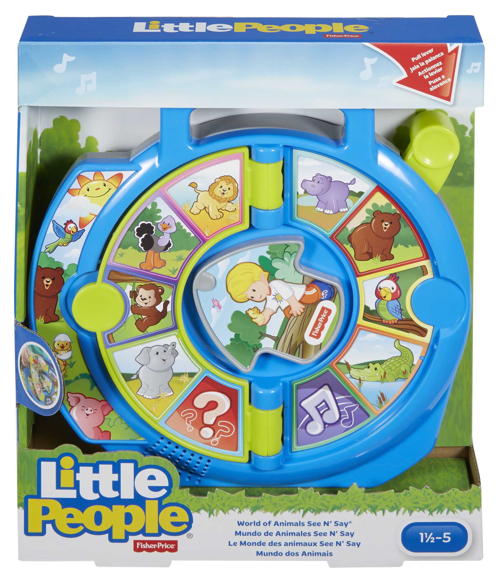 Fisher-Price Little People World of Animals See 'n Say Musical Learning Toy (Multi-Color, 12 in) ciooo