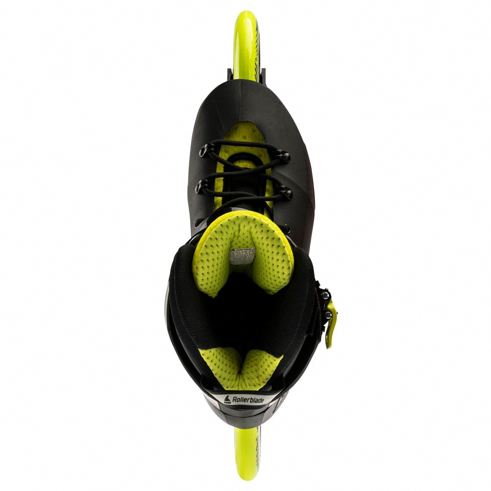 Rollerblade Maxxum 125 Inline Skates for Men, High-Performance Urban Speed Skates (Black/Lime, Size 10) 9zsyh