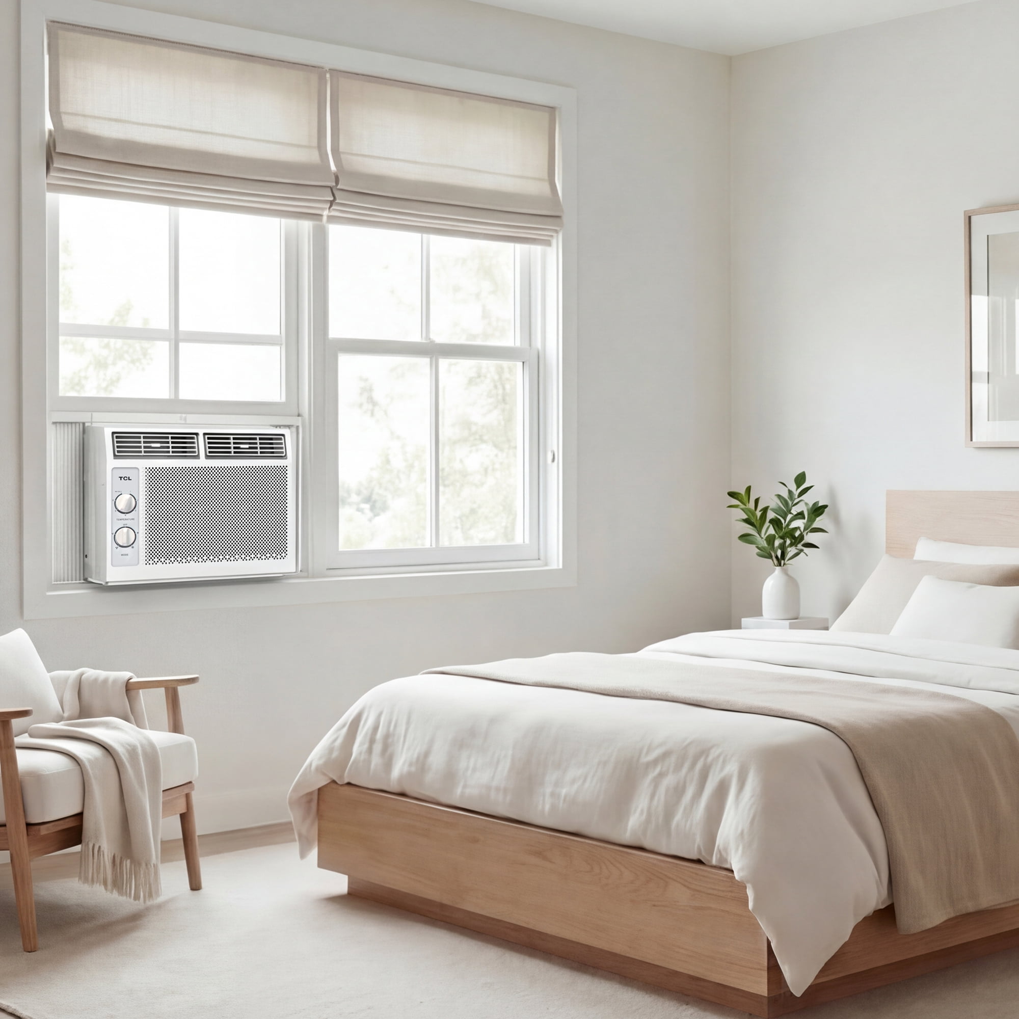 TCL 5,000 BTU Mechanical Window Air Conditioner (White, 150 Sq ft Coverage) icinw
