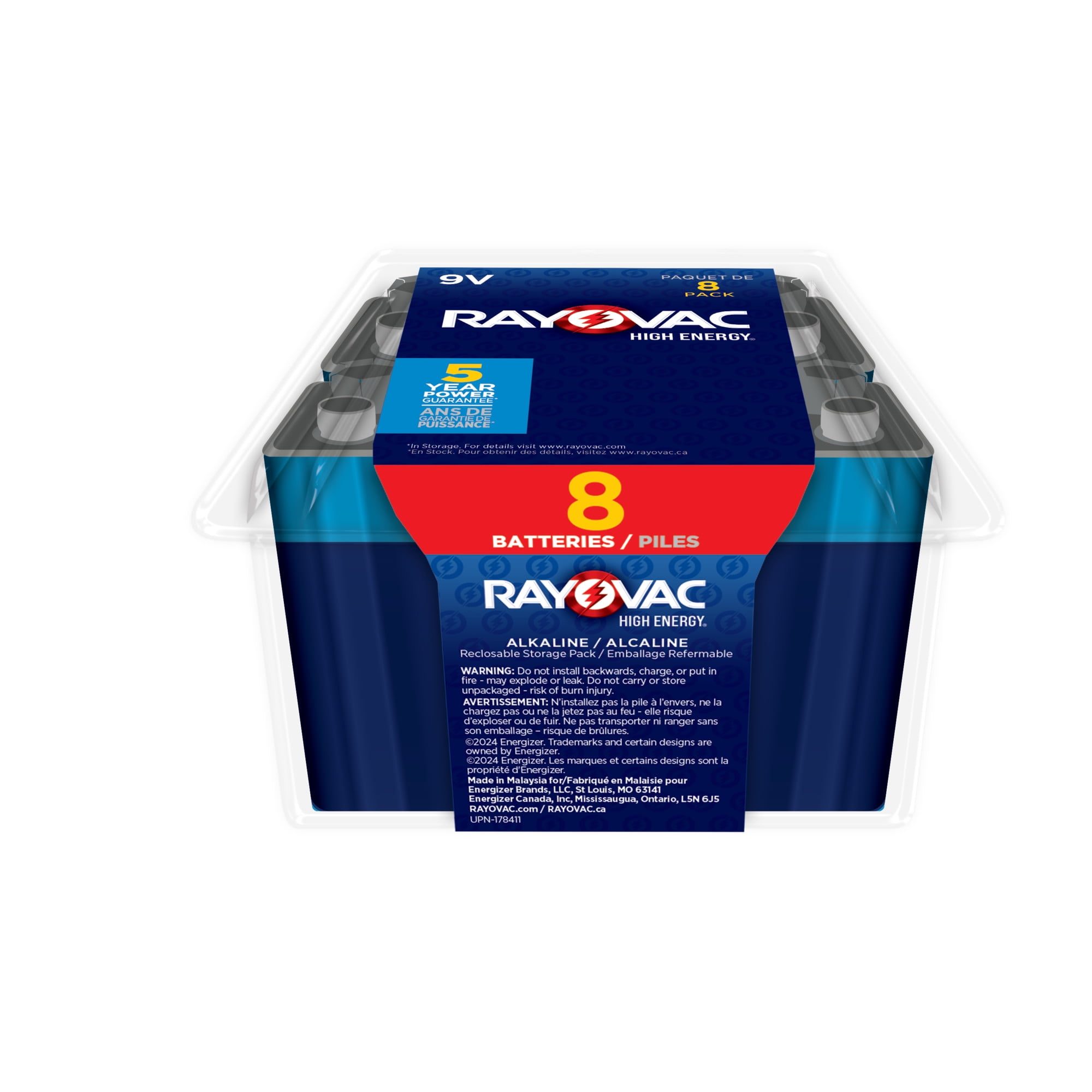 Rayovac High Energy D Alkaline Batteries (Long-Lasting Power, 12 Pack) amv8u