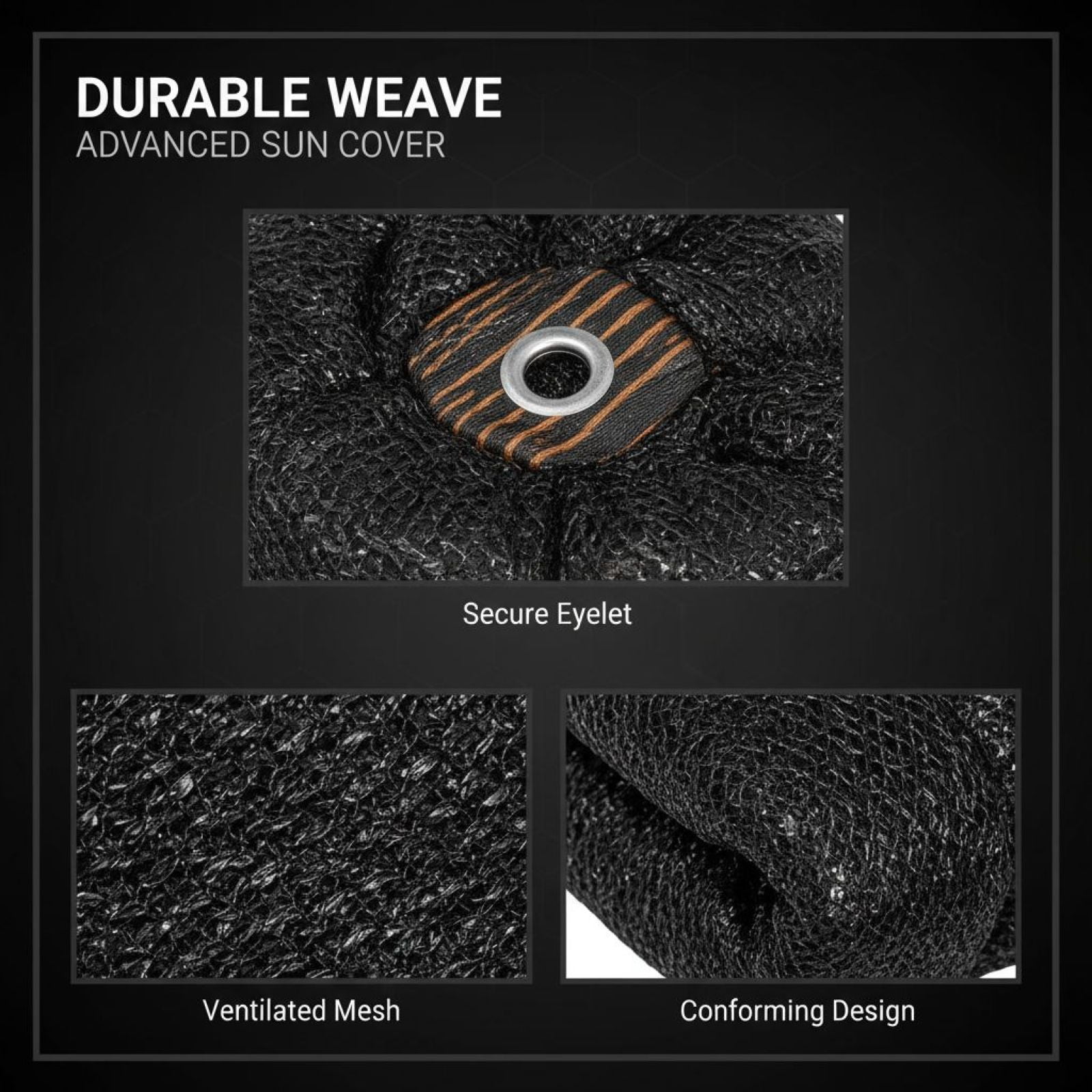 Bangcool 14 ft Round Trampoline Sun Shade Cover, UV-Resistant Mesh Canopy, Weather-Proof Protective Netting (Black, 14 ft) lonfg