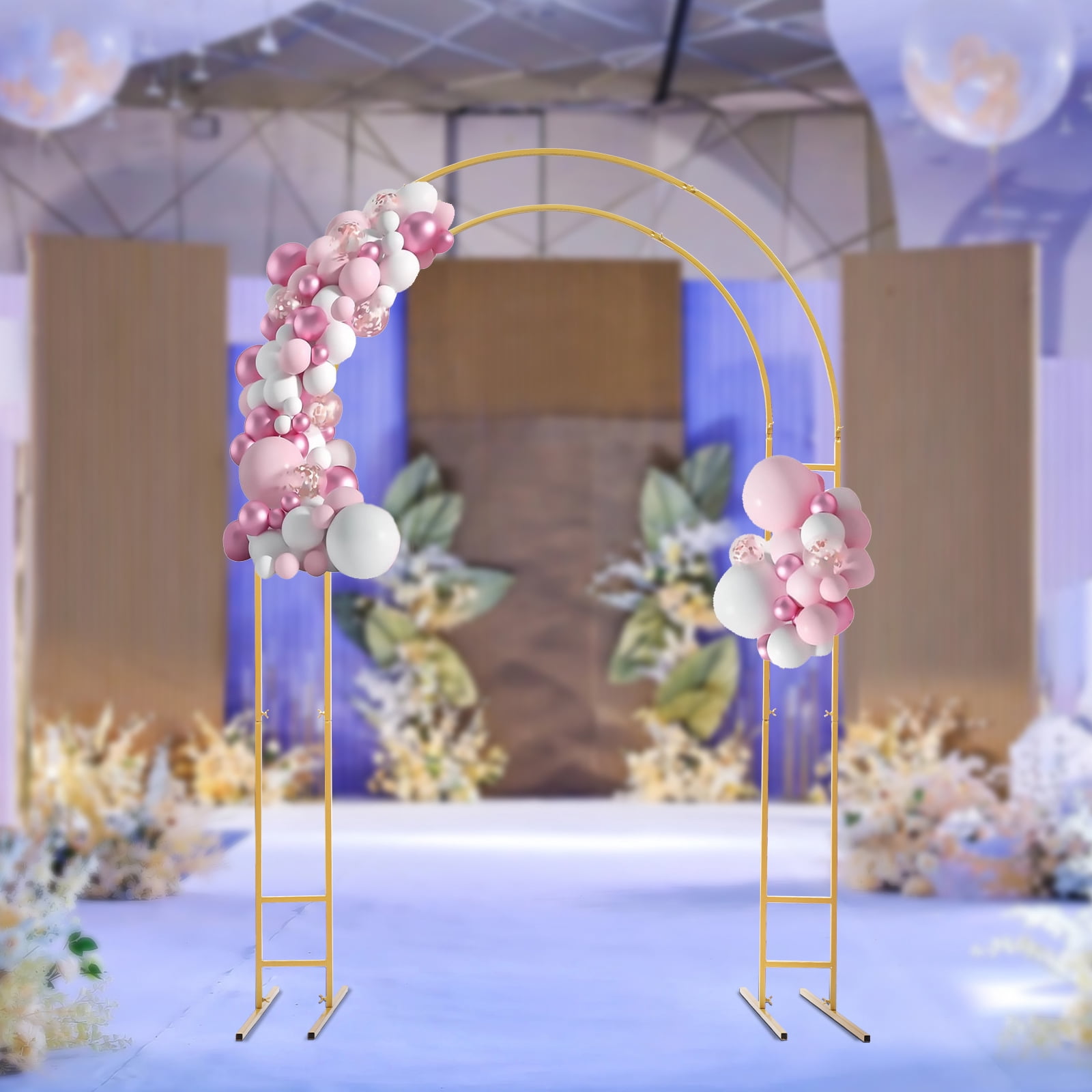 Generic Metal Wedding Arch Stand (Double-Tube, 7.2 ft) 64fpb