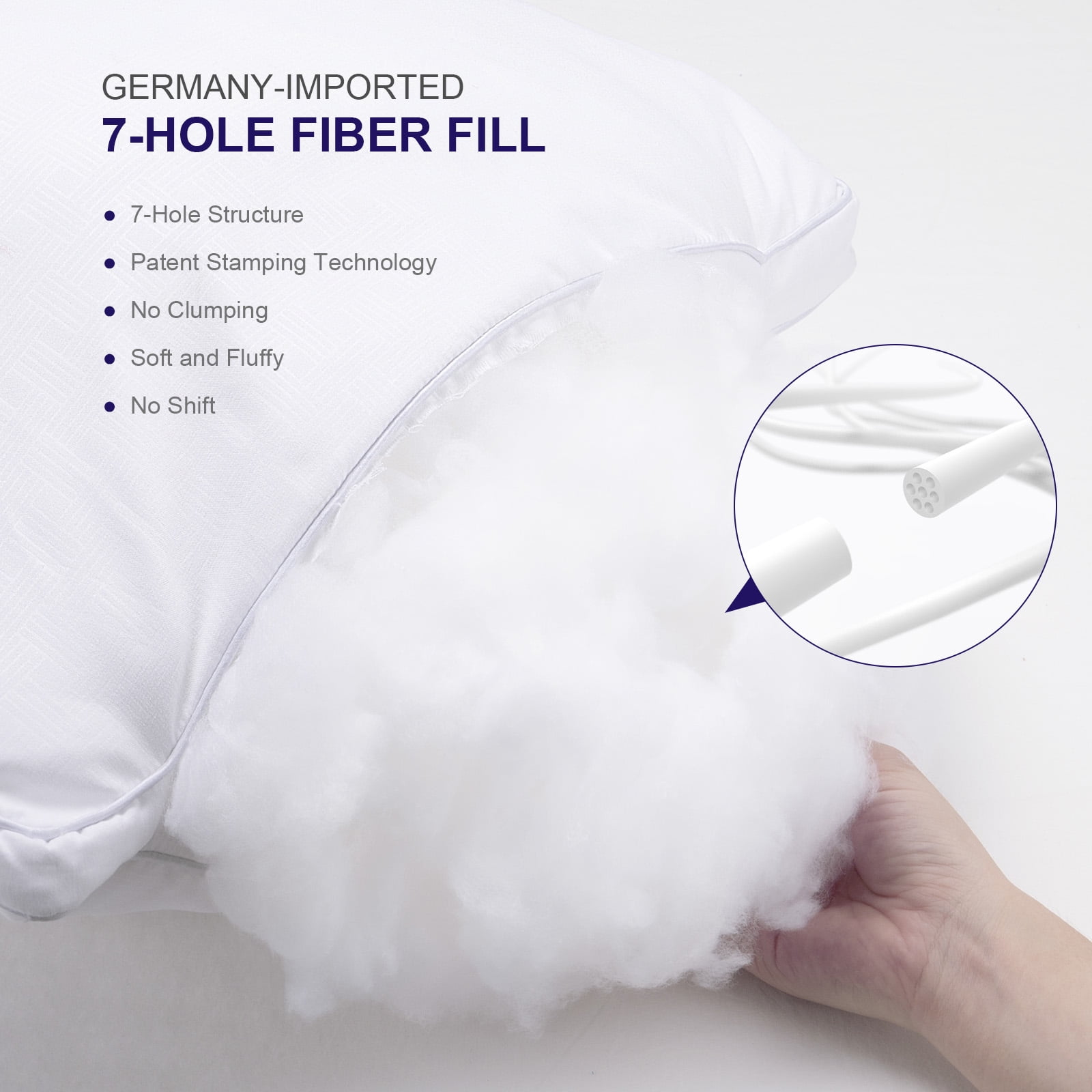 SORMAG Bed Pillows Down Alternative Cooling Hotel Collection (White, Queen Size 20 x 30 in, 2 Pack) m72q2