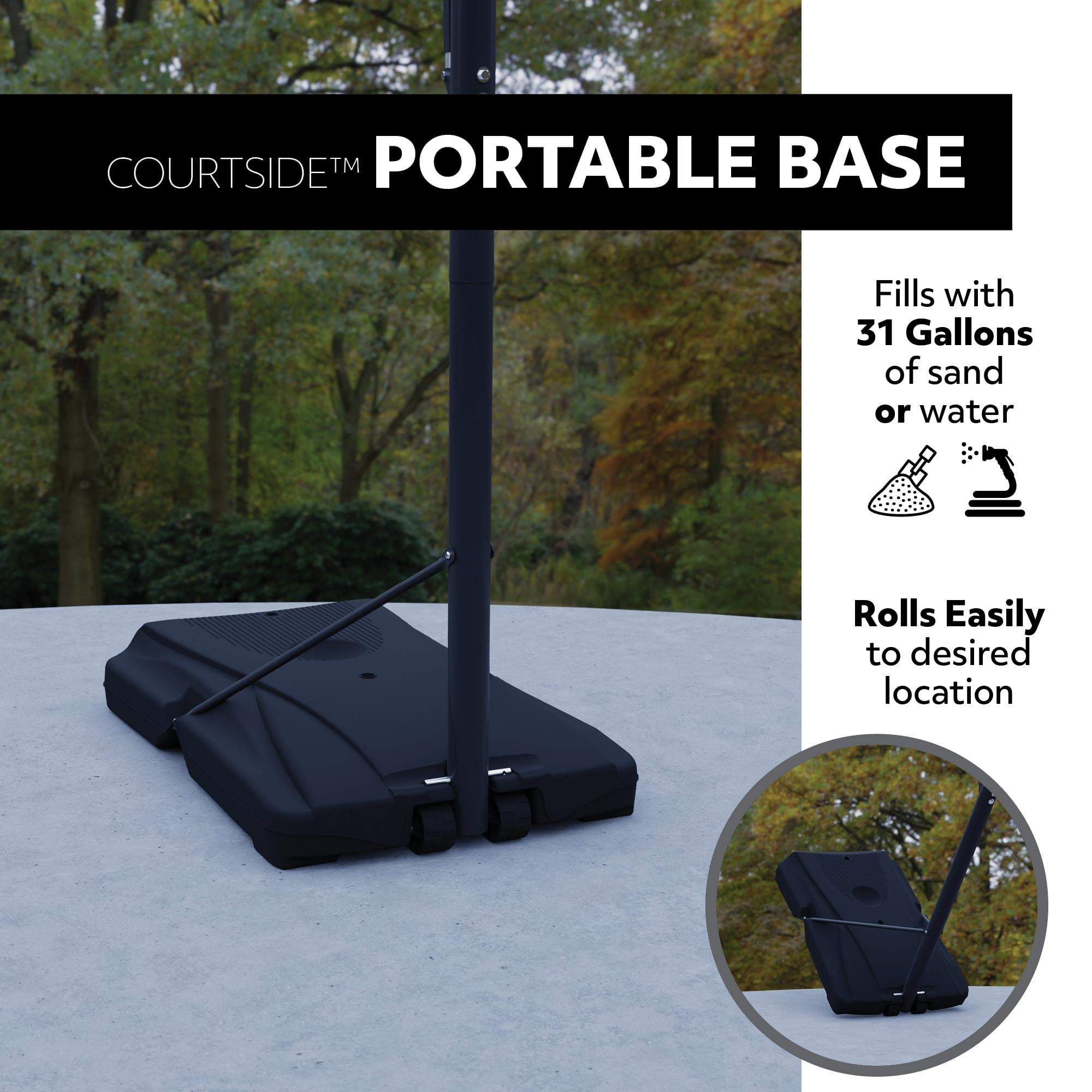 Lifetime 50-Inch Shatterproof Portable Basketball Hoop System with Speed Shift Adjustment (Black, 50 in) mt949