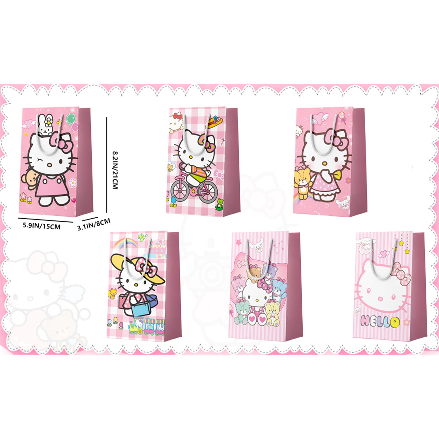 Partebloon Hello Kitty Party Favor Bags (Pink, 24 Pack) gi2u2