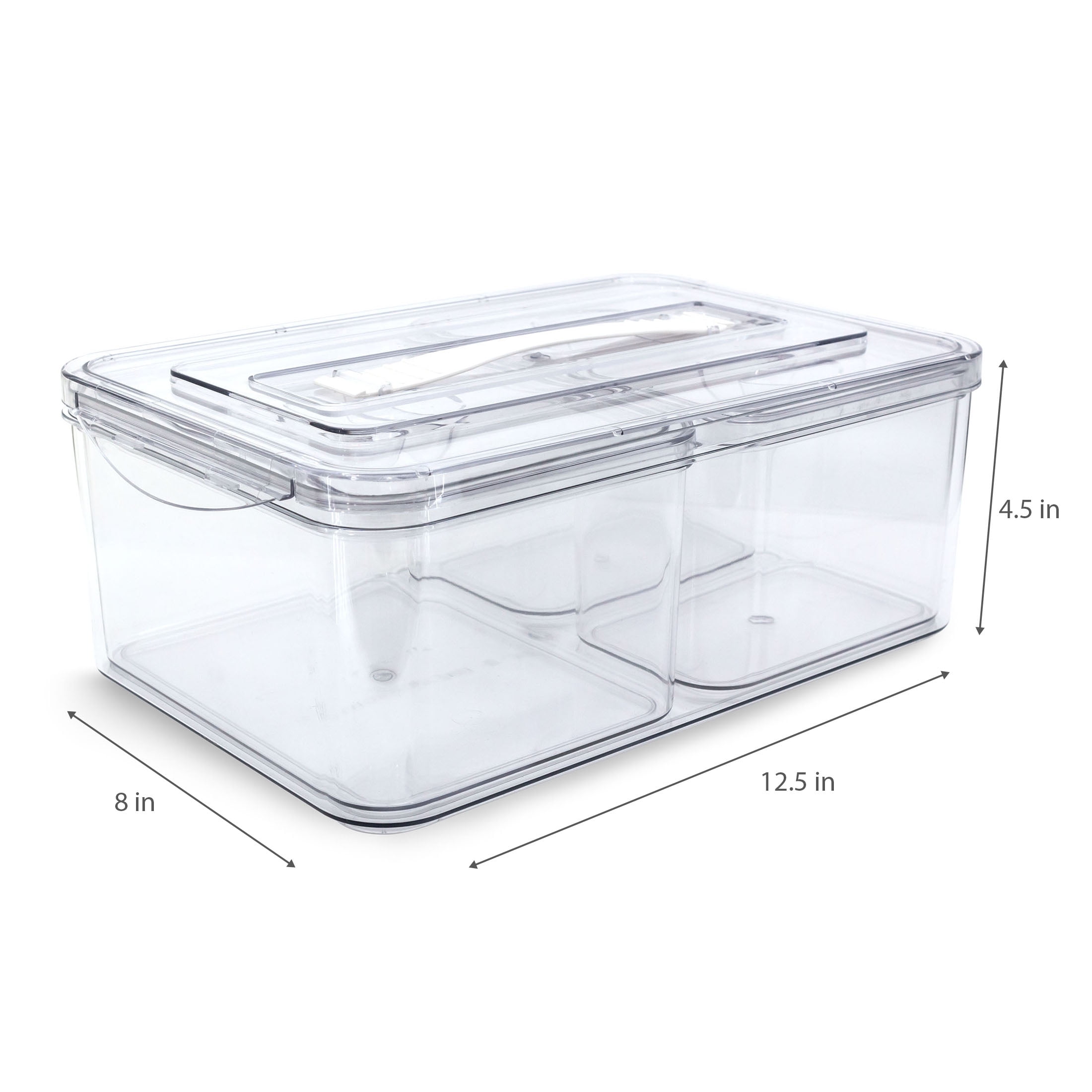 Swissco Stackable & Nesting Plastic Organizing Storage Bins for Arts, Crafts, and Jewelry (Clear, 4-Piece Set) 358y3