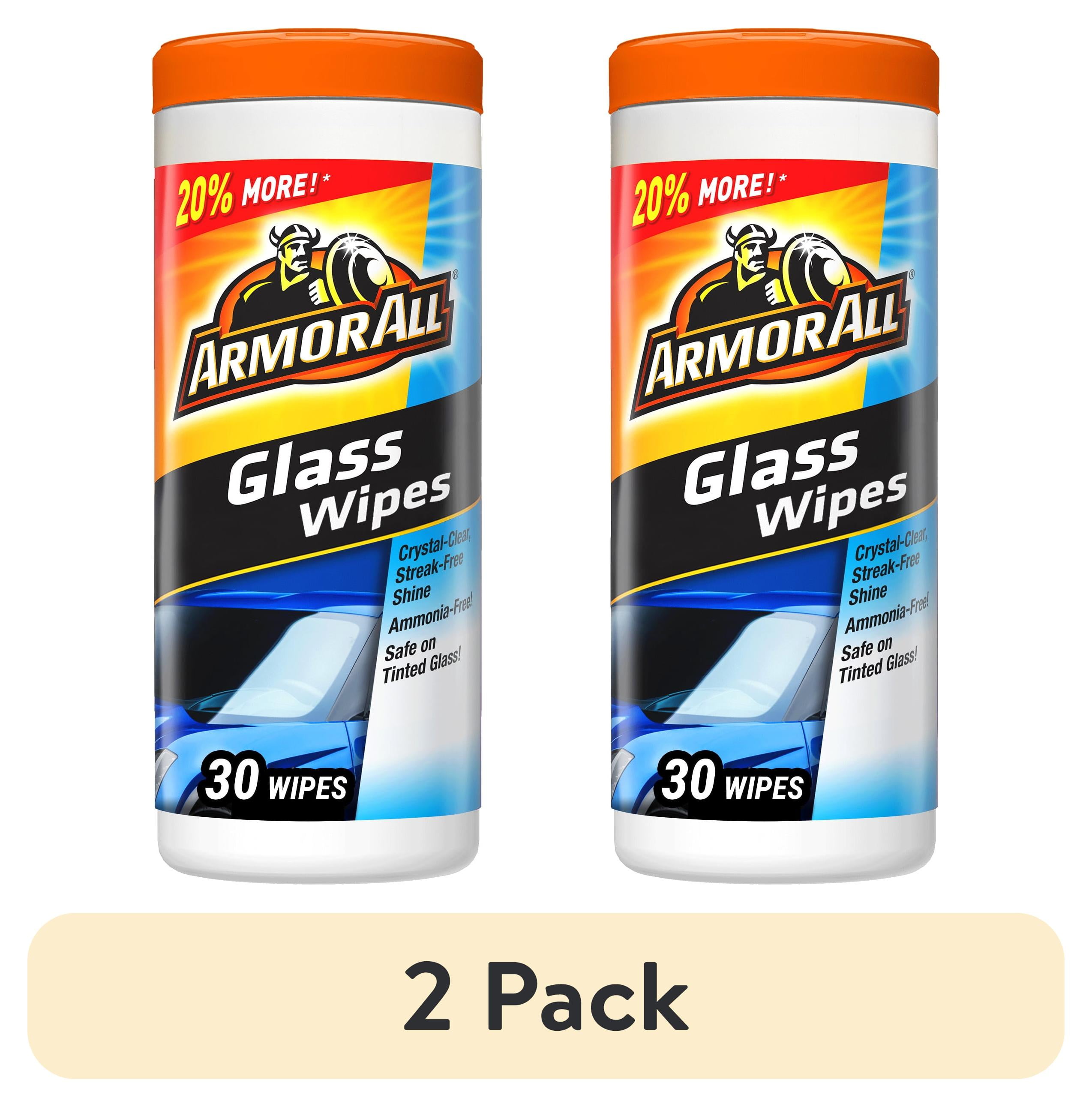 Armor All Automotive Glass Cleaner Wipes, Ammonia-Free Streak-Free Formula (30 Count, 2 Pack) atyyz