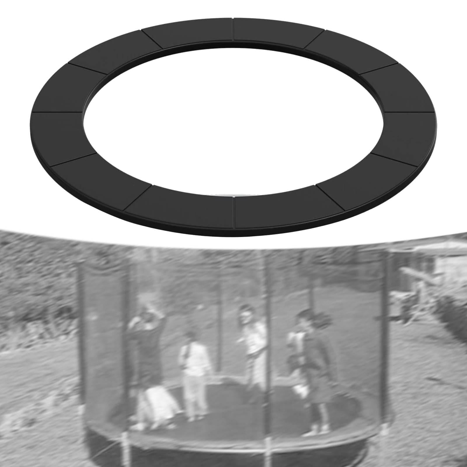 harayaa Trampoline Spring Cover Replacement Safety Pad Thick Foam Edge Protection (Black, 14 ft) mp6go