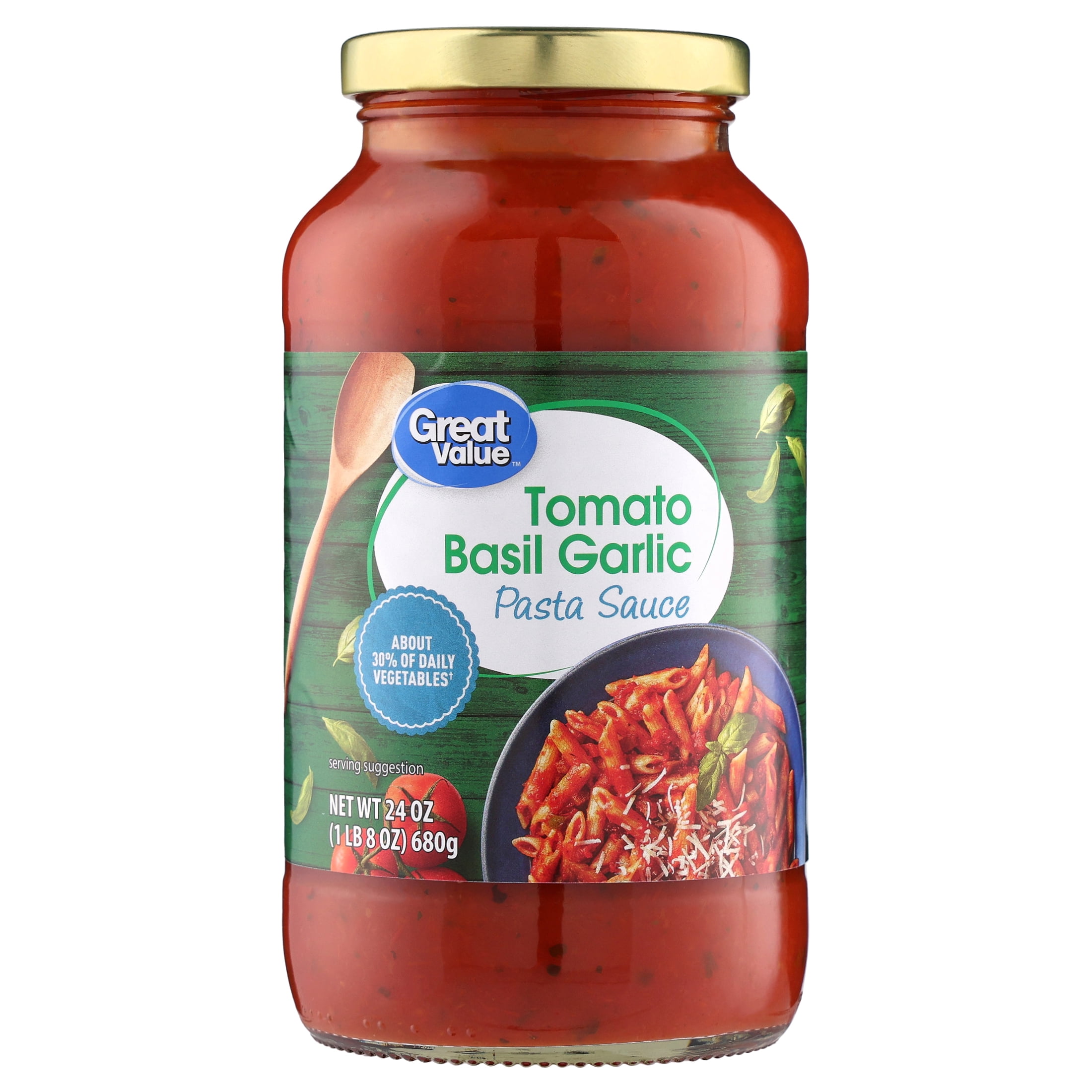 Great Value Tomato Basil Garlic Pasta Sauce (Savory Herb Blend, 24 oz) 1v9bh