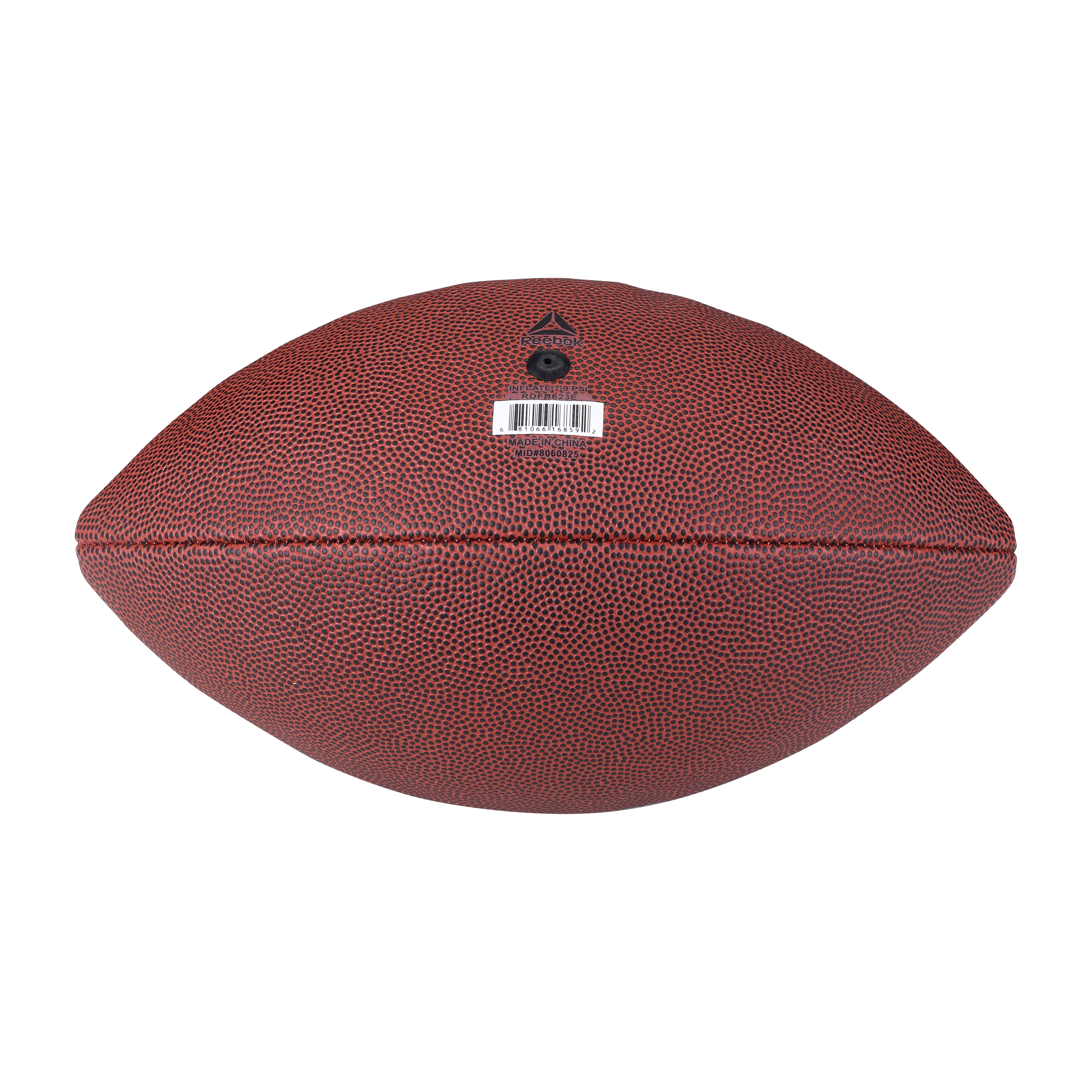 Reebok Official Size Football with Inflatable Pump, Durable Synthetic Leather for Outdoor Sports (Brown, Official Size) 8nz86
