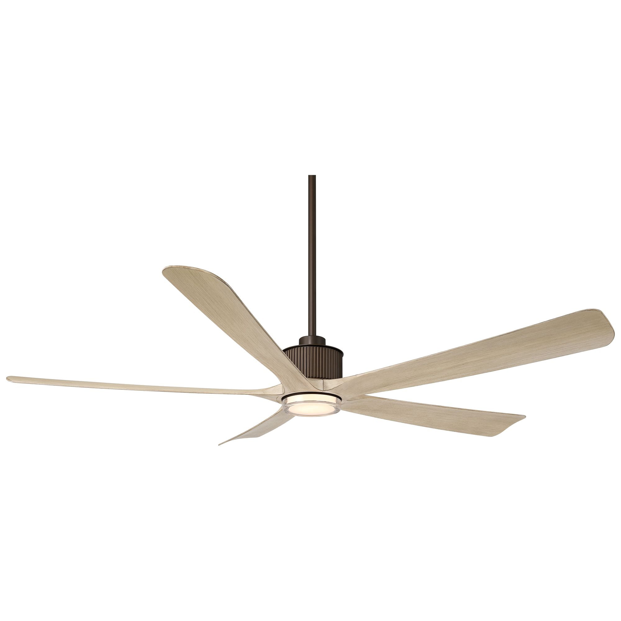 Casa Vieja Hex LED Ceiling Fan with Remote, Bronze Motor and White Oak Blades (60 in) 6hlbs