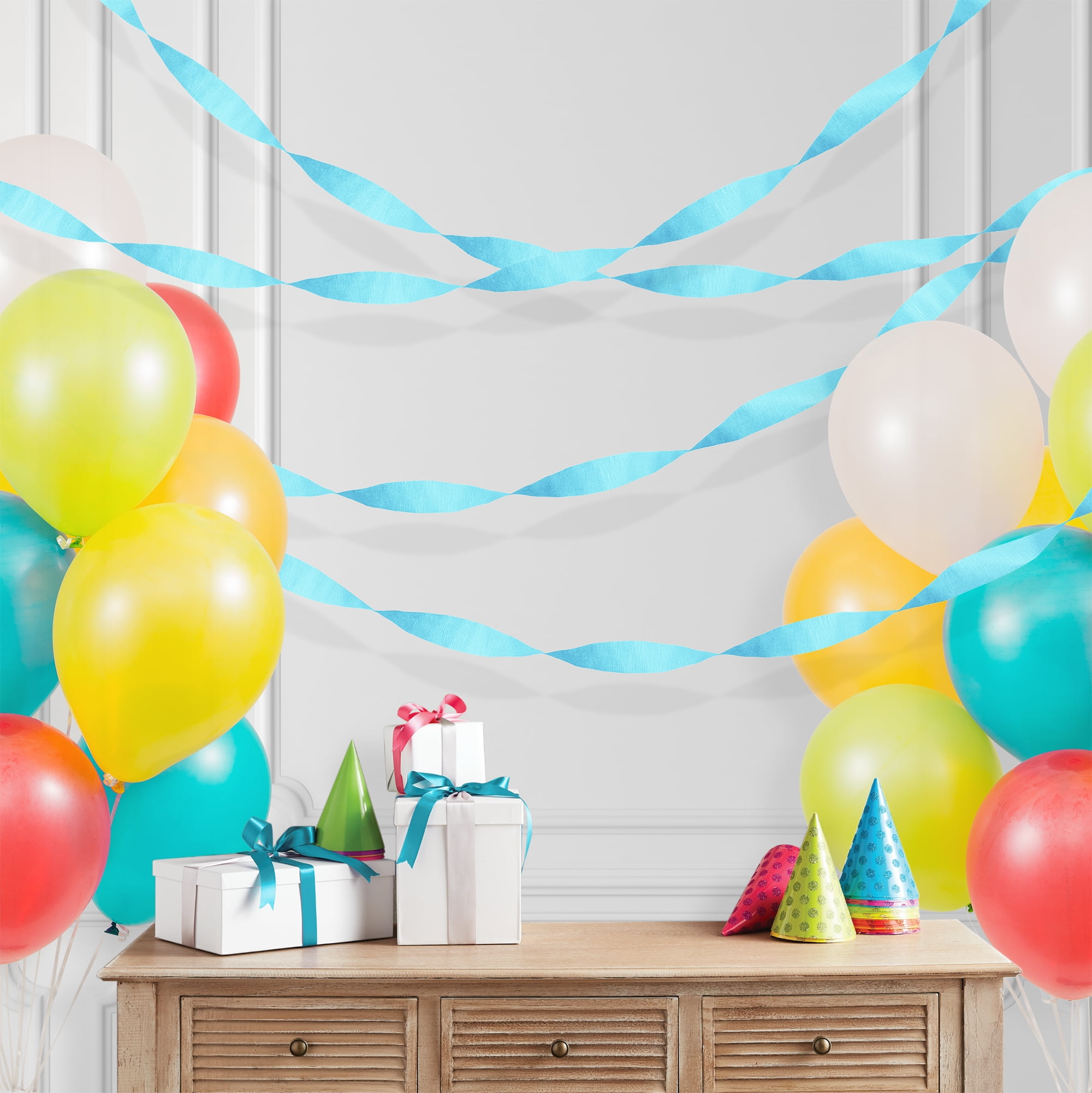 Way To Celebrate Paper Party Streamer, Decorative Crepe Paper for Events (Light Blue, 150 ft) i4d6v