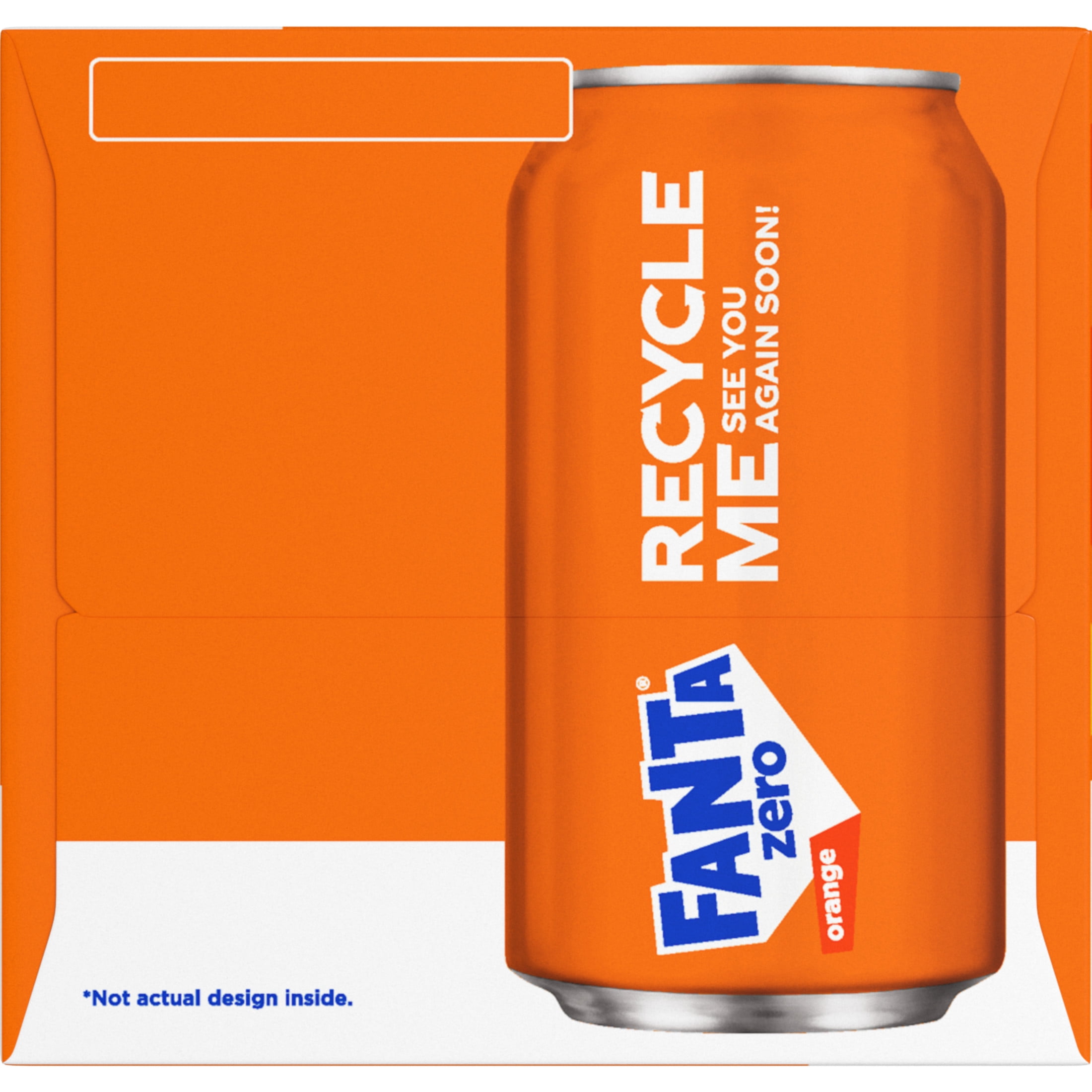 Fanta Zero Sugar Orange Soda, Refreshing Fruit Flavored Soft Drink (Orange, 12 fl oz, 12 Pack) pvm87