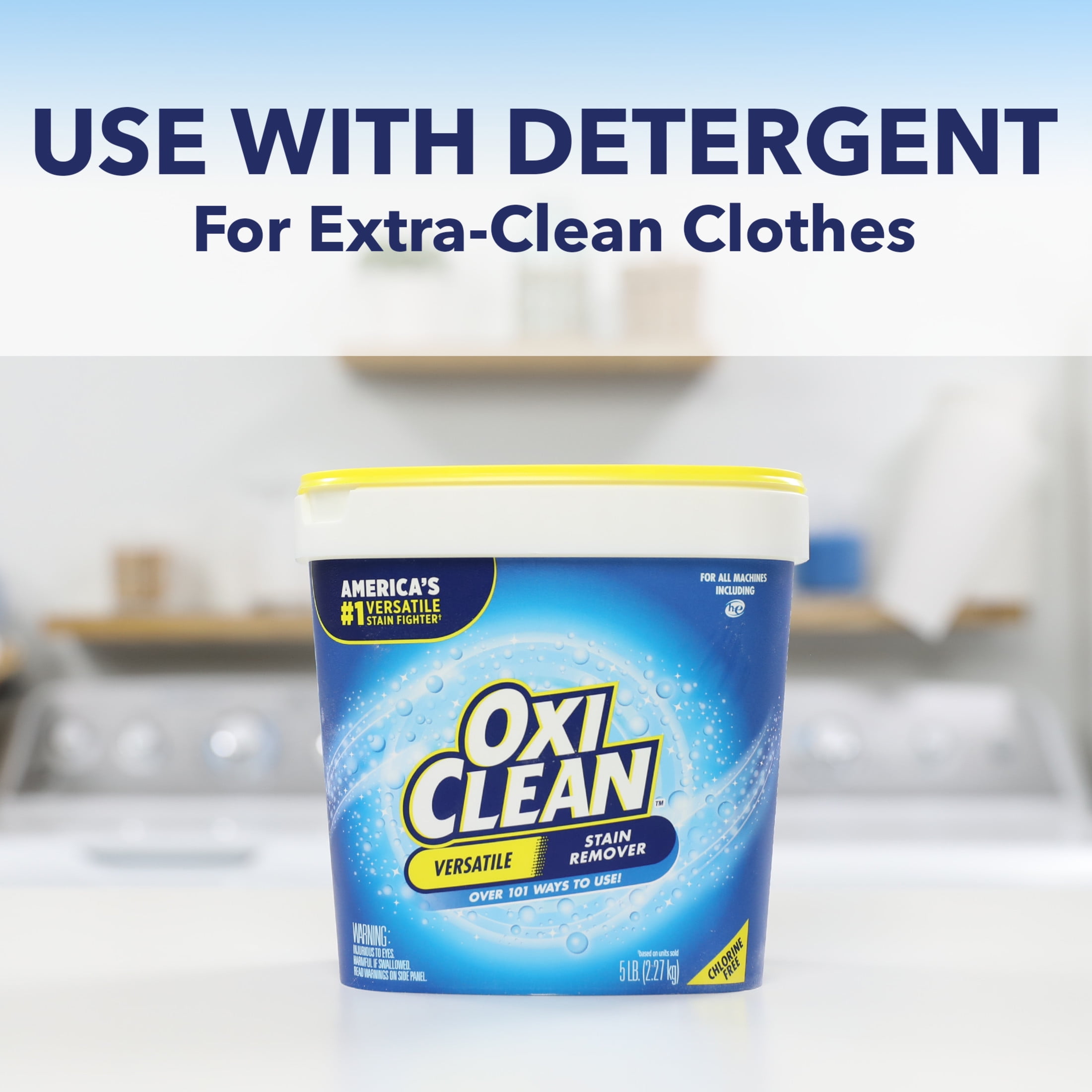OxiClean Versatile Stain Remover Powder (Oxygen-Powered Laundry Booster and Household Cleaner, 5 lb) gviw6