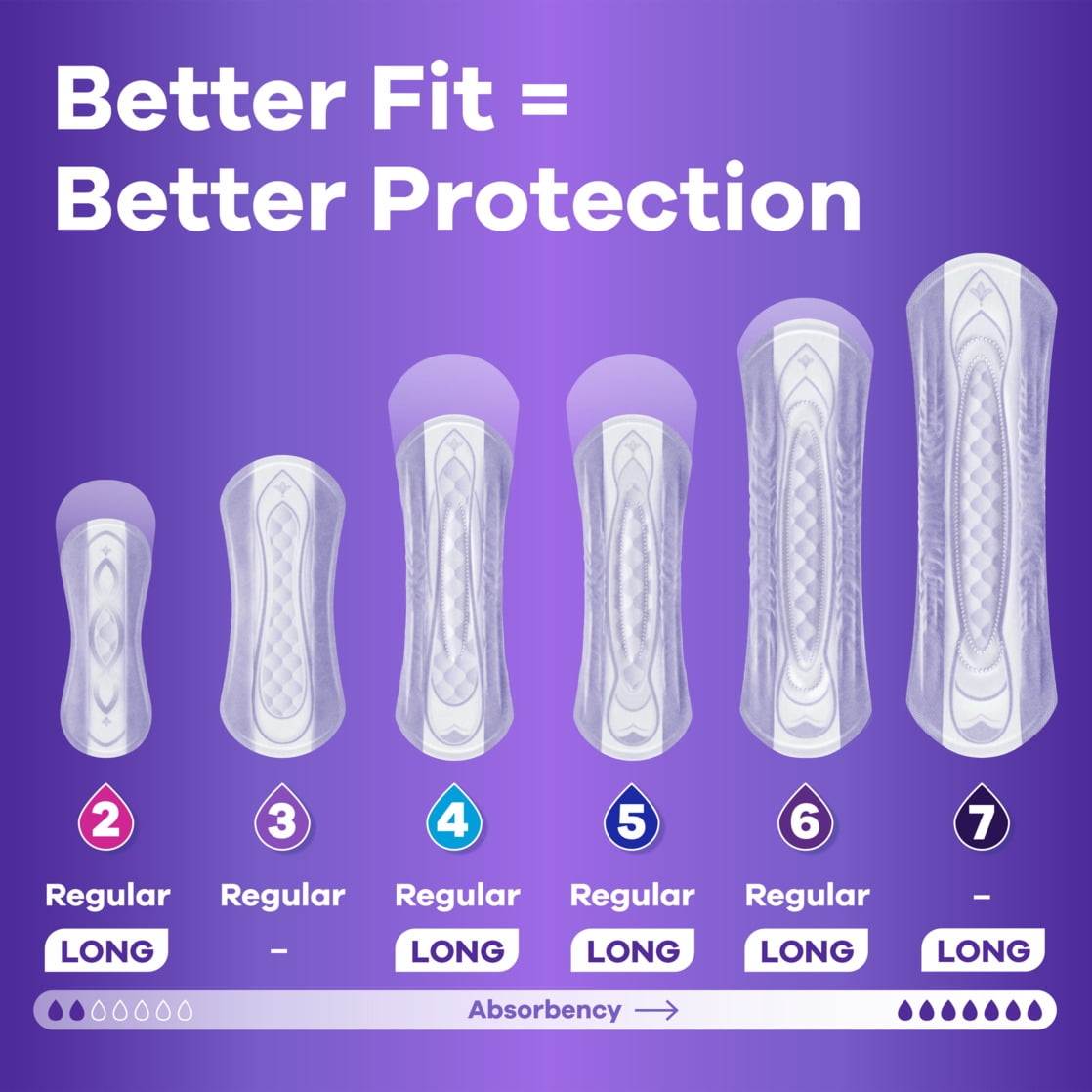 Always Discreet Incontinence Pads for Women, Moderate Absorbency, Long Length, Postpartum Protection (162 Count) a2w43