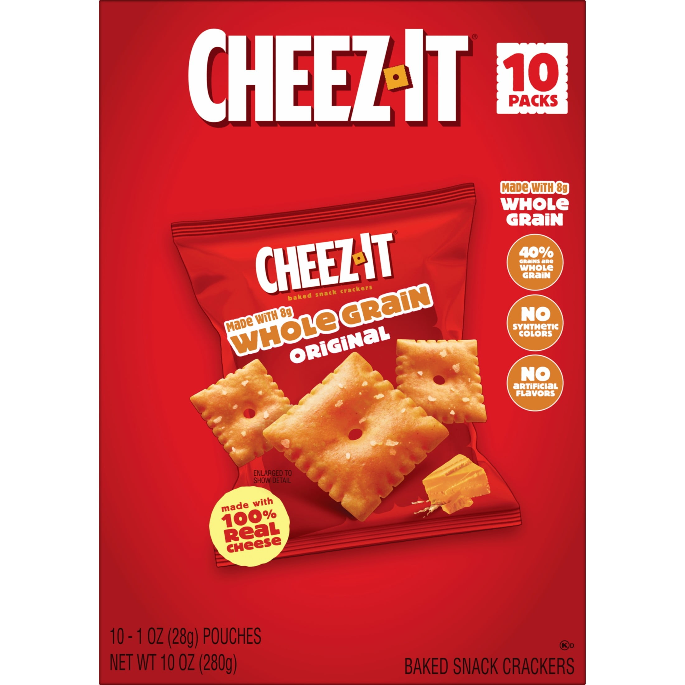 Cheez-It Original Baked Snack Crackers, Made with Whole Grain (10 oz, 10 Count) 58ahh