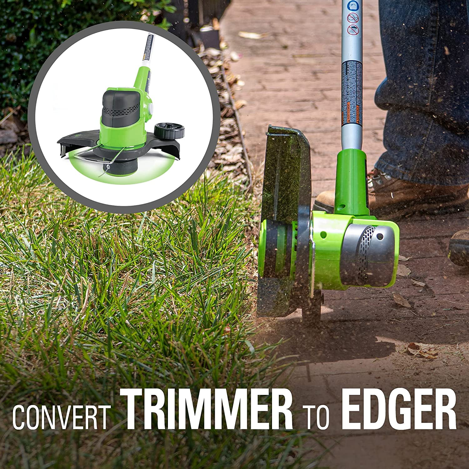Greenworks 24V 12 in Cordless String Trimmer and Leaf Blower Combo Kit (Green, 2Ah Battery and Charger Included) po016