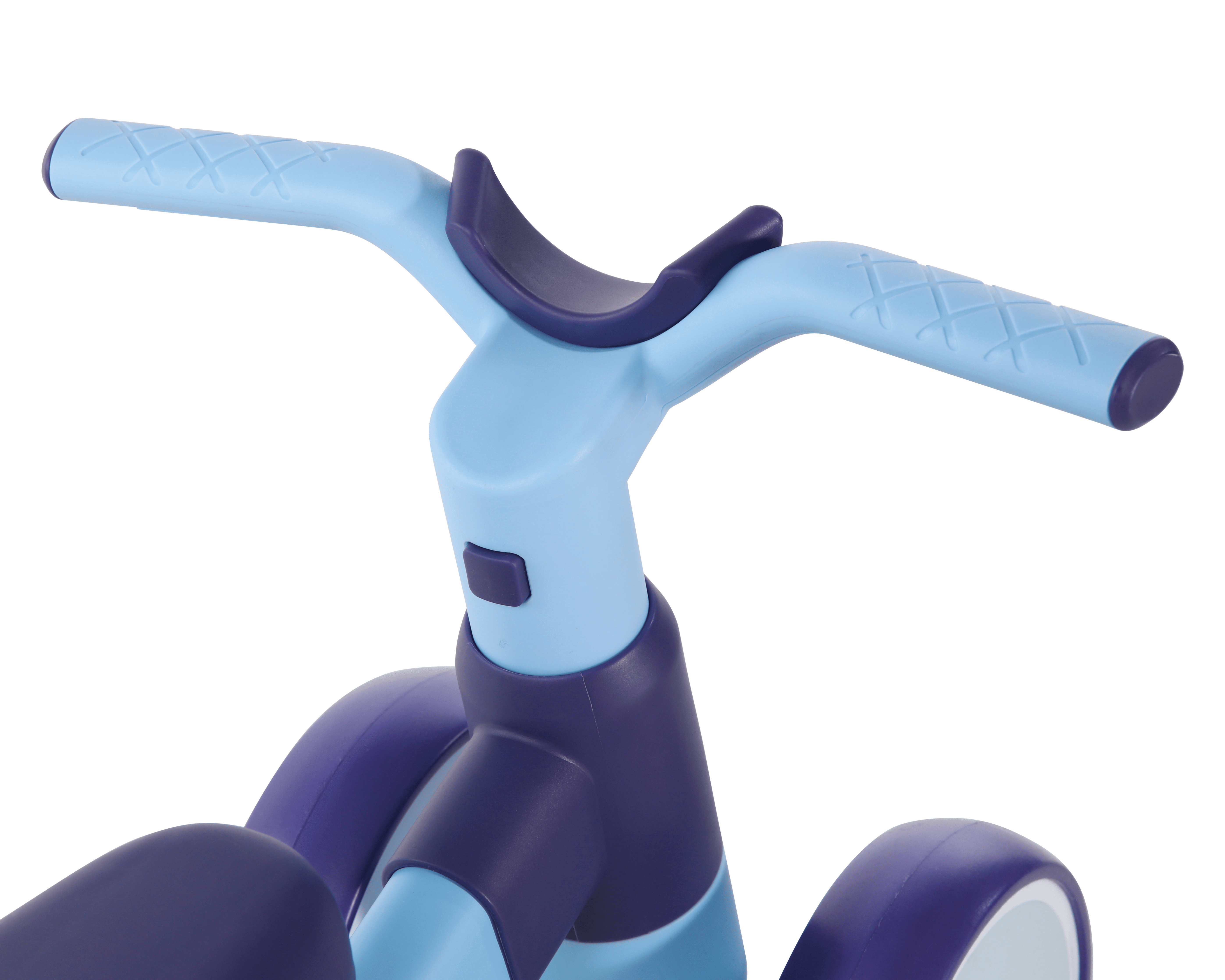 Bluey 4-Wheel Balance Bike for Toddlers, Stable Ride-On Toy for Early Learning (Blue, 1 Count) 1hdkb