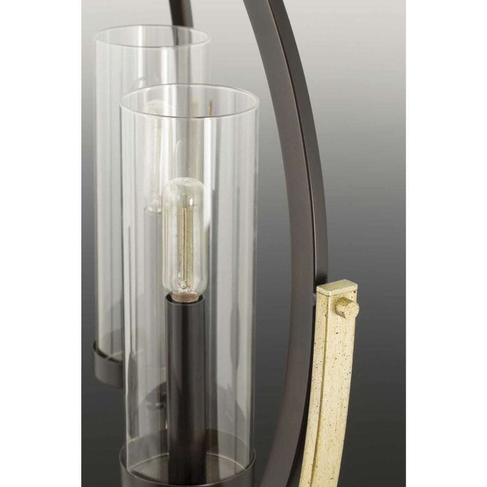 Progress Lighting Evoke 6-Light Chandelier with Glass Cylinder Shades (Polished Nickel, 28.5 in W x 39.5 in H) 7hd38