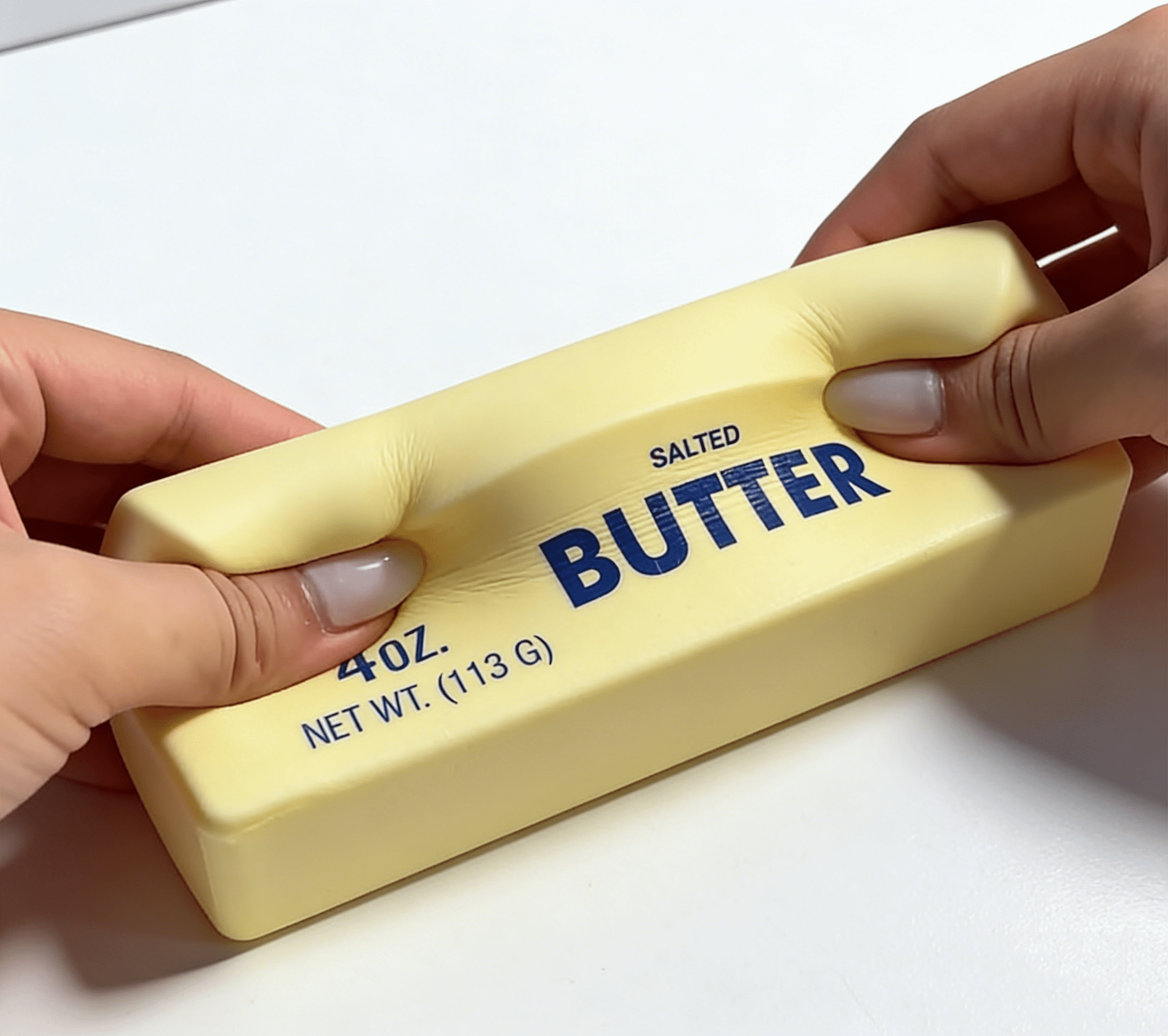 y8LJWC Butter Squeeze Stress Ball, Slow Rebound Fidget Toy for Anxiety Relief (Yellow, 5.7 in) pj718