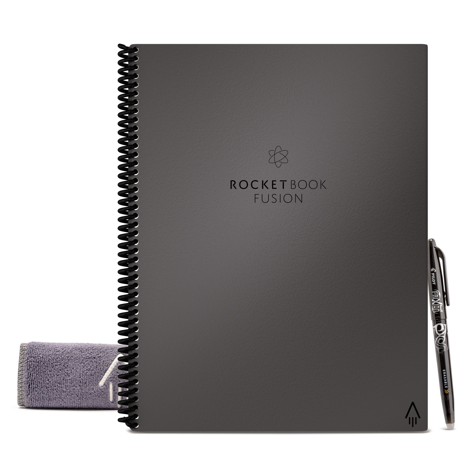 Rocketbook Fusion Smart Reusable Notebook, Cloud-Connected Digital Writing Pad (Gray, 8.5 in x 11 in) qdibw