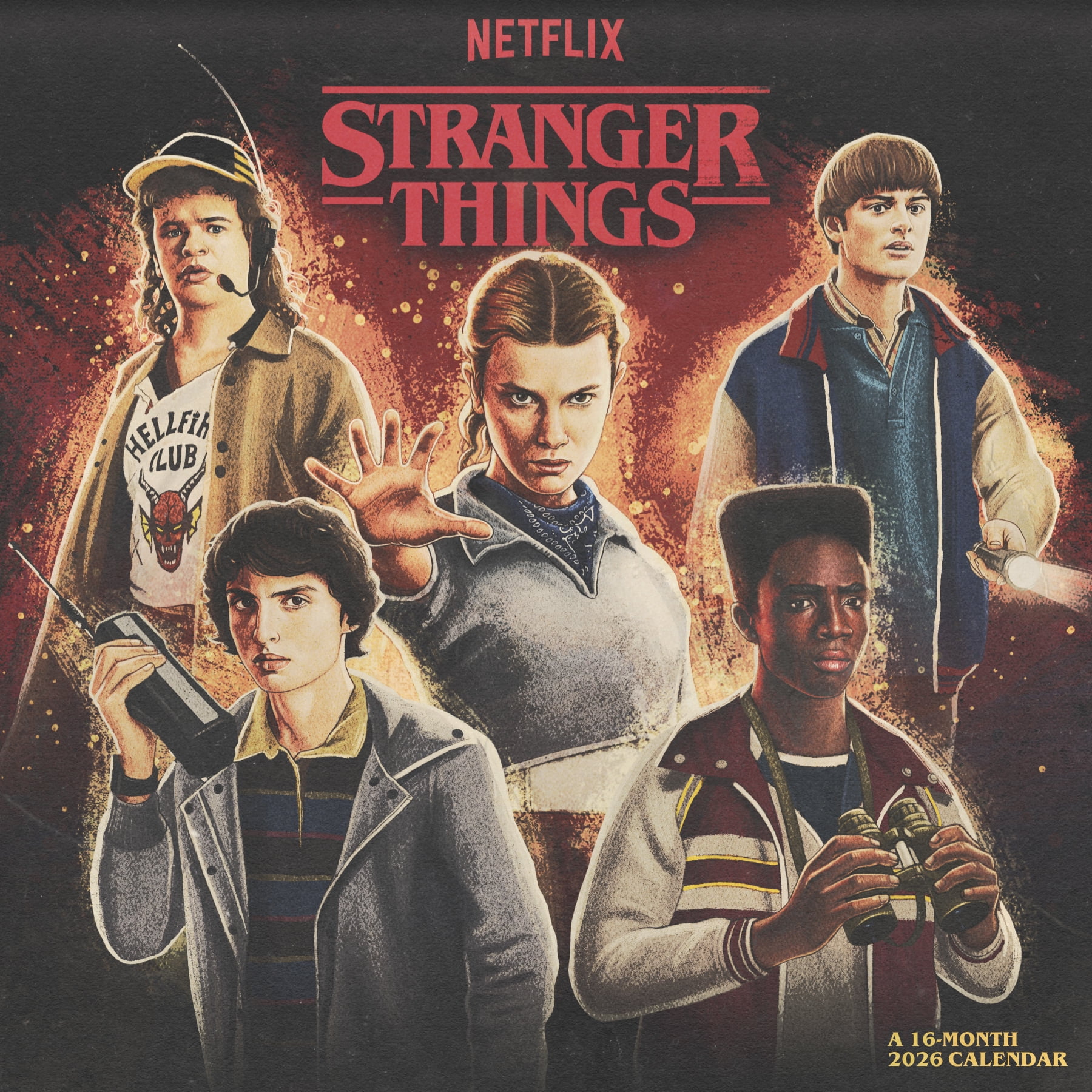Trends International Netflix Stranger Things 2026 Wall Calendar and Daily Desk Box Calendar Set (Multi-Color, 2-Piece) pwcfk