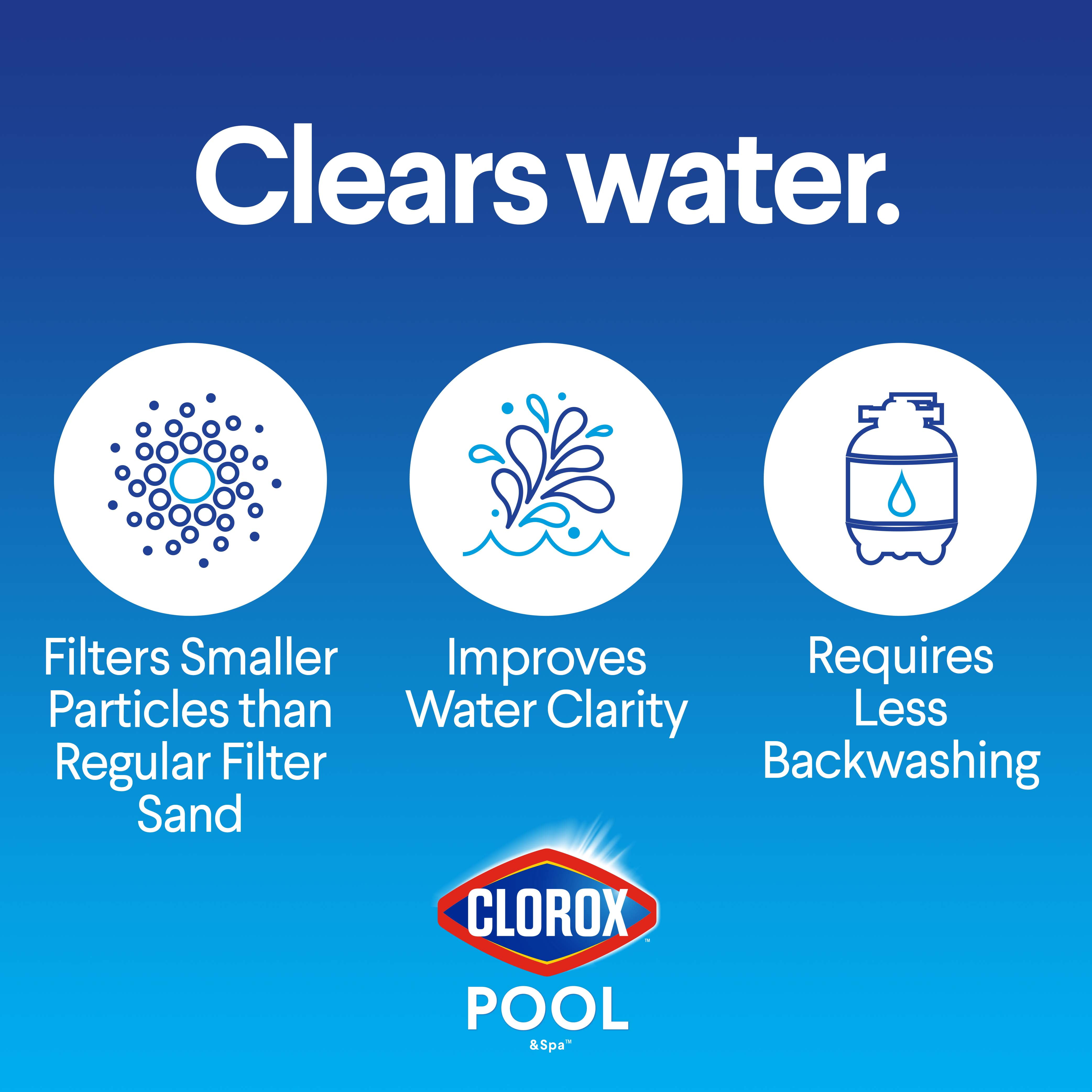 Clorox Pool&Spa Filter Granular Sand with Clarifier for Swimming Pool Maintenance (25 lb) g7xox - Image 3