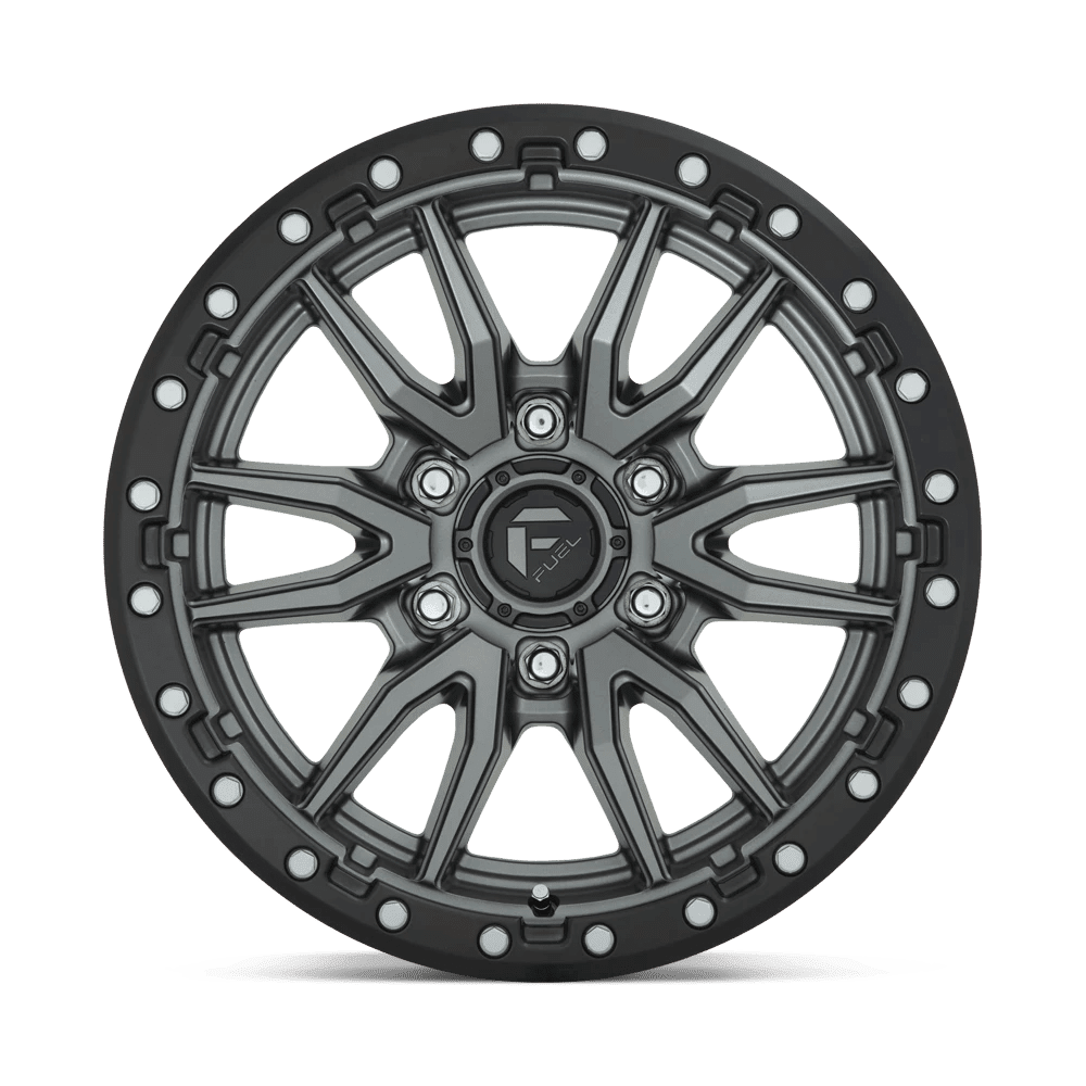 Fuel D680 Rebel Wheel (Matte Gun Metal Black, 16x8 in) b5ojv