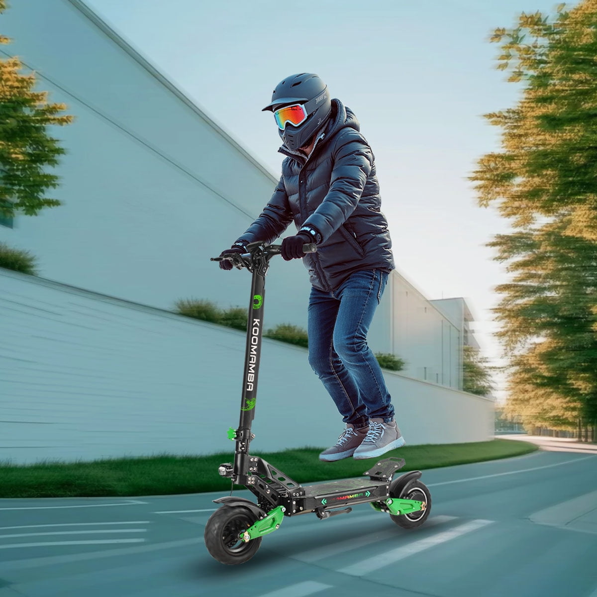 ZonDoo ZU10 Electric Scooter for Adults, High-Performance Foldable Commuter with Seat (Blue, 10 in Tire) d91s5