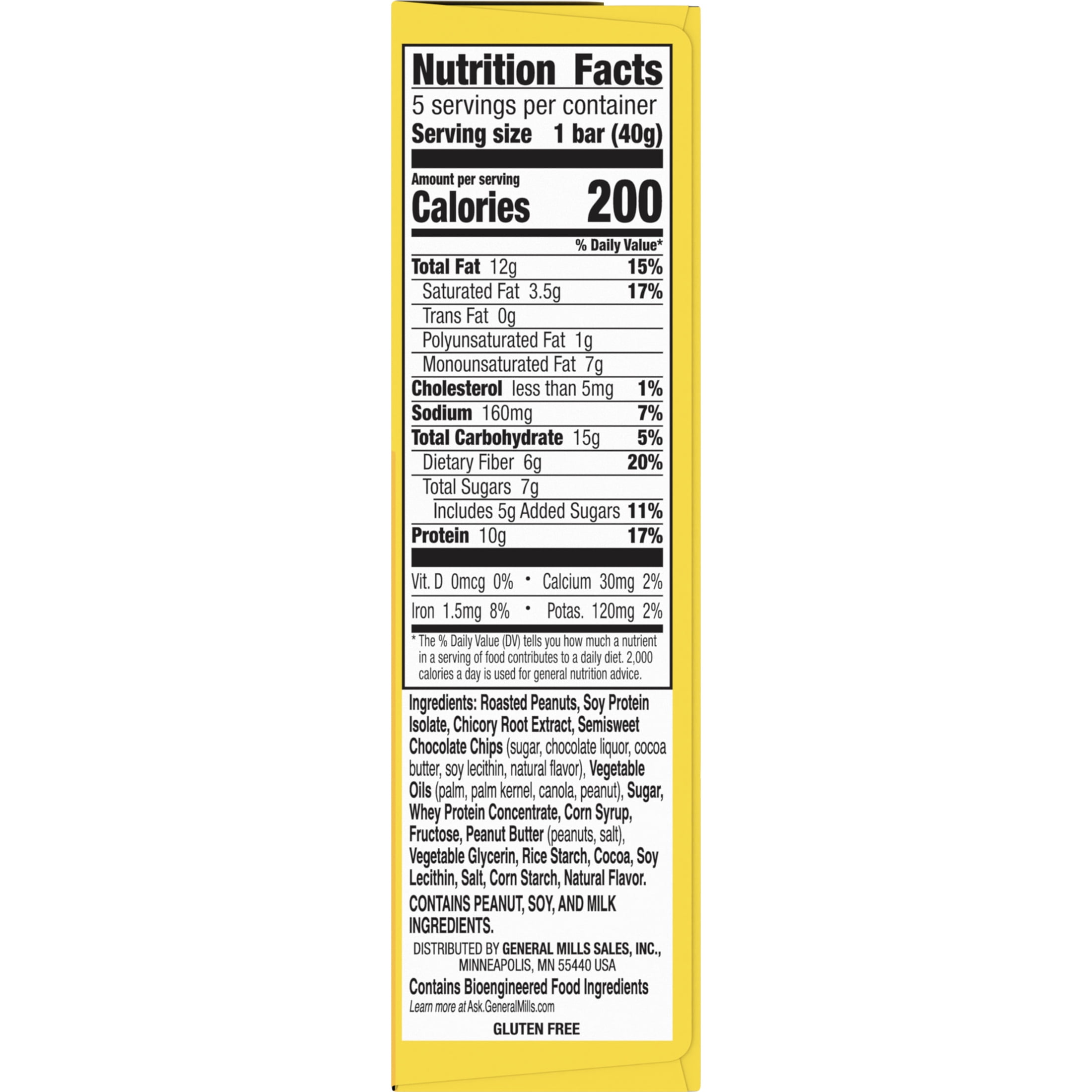 Nature Valley Protein Chewy Snack Bars, Peanut Butter Dark Chocolate (5 Bars, 7.1 oz) yl0fi