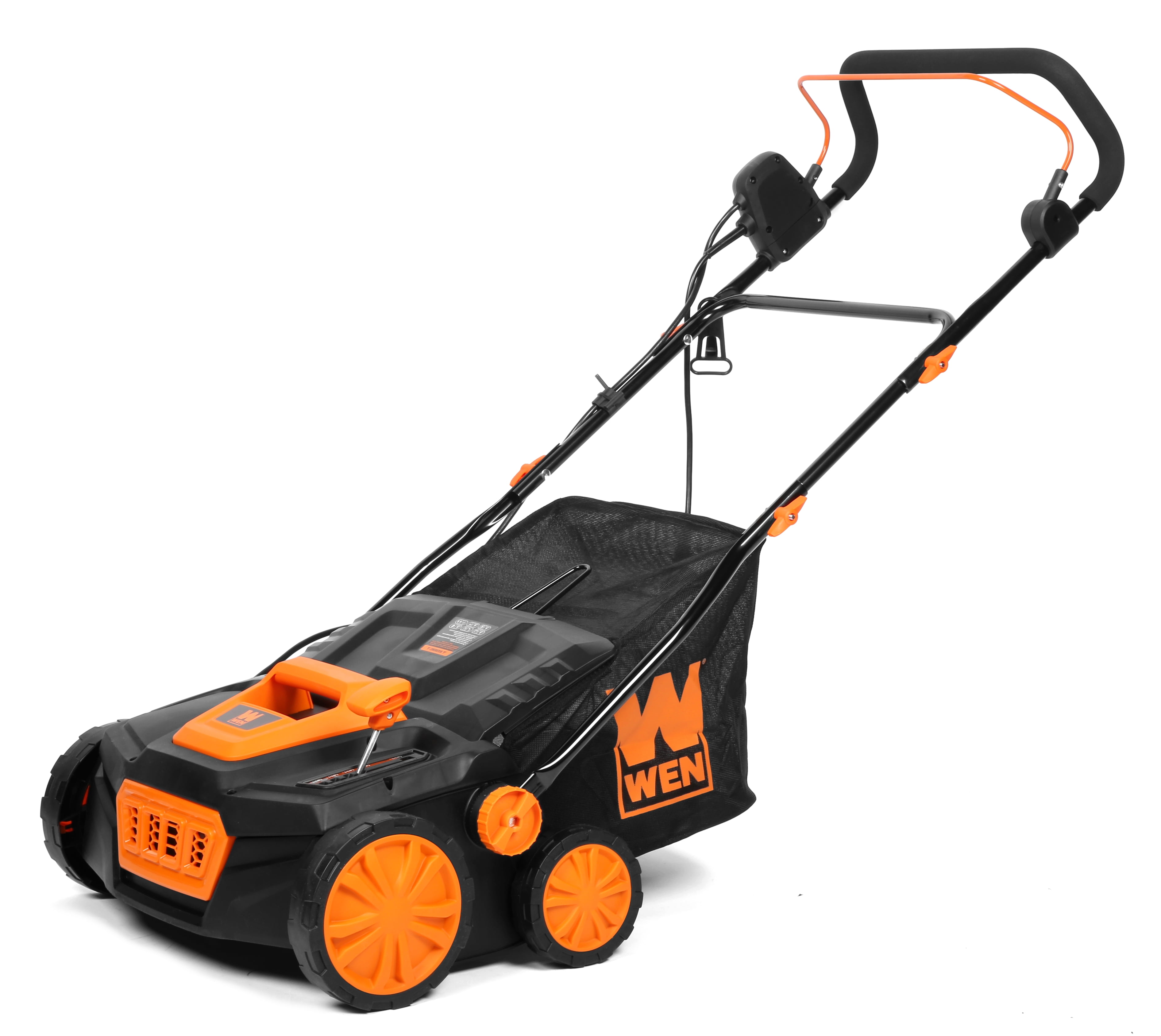 WEN 15-Inch 13-Amp 2-in-1 Electric Dethatcher and Scarifier with Collection Bag (15 in) 8qboz