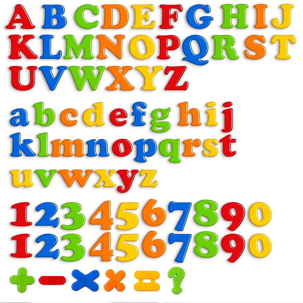 Coogam Magnetic Letters and Numbers Educational Learning Set (Multicolor, 78 Pieces) tufnc