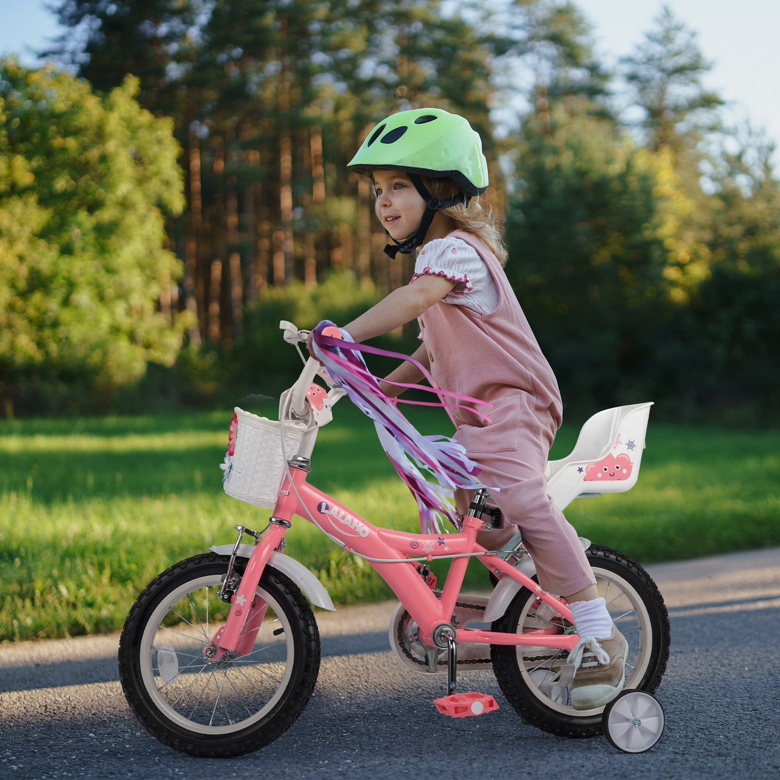 Ktaxon Kids Bike with Training Wheels, Beginner Bicycle for Boys and Girls (Blue, 12 in) hn3f6