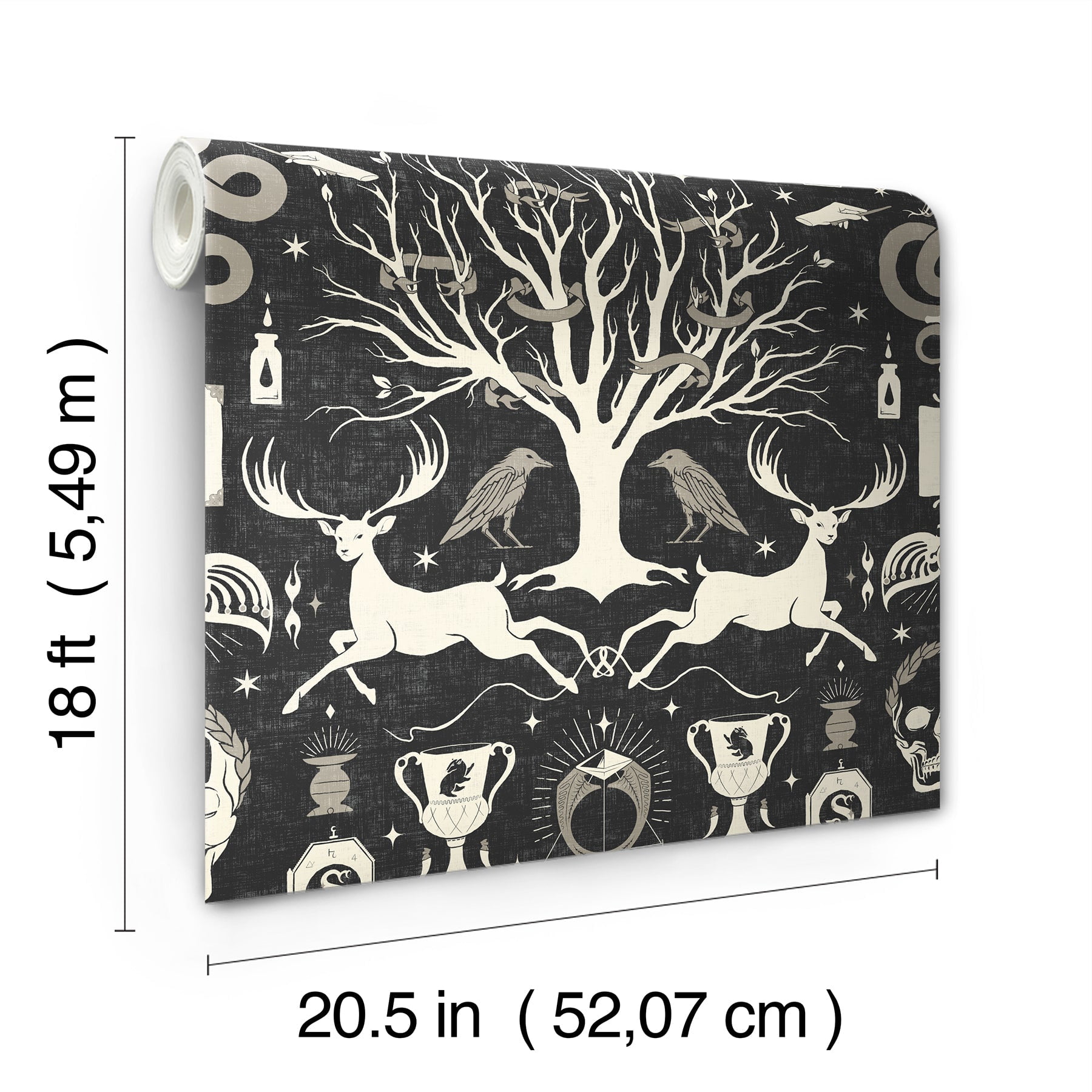 RoomMates Harry Potter Horcrux Peel and Stick Wallpaper (Black, 20.5 in x 18 ft) o1a5y