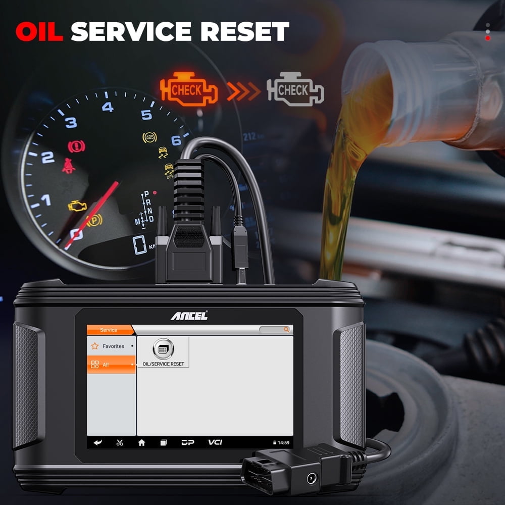 ANCEL DM500 OBD2 Scanner Car Diagnostic Tool and Odometer Correction Reader (Black) axw3j