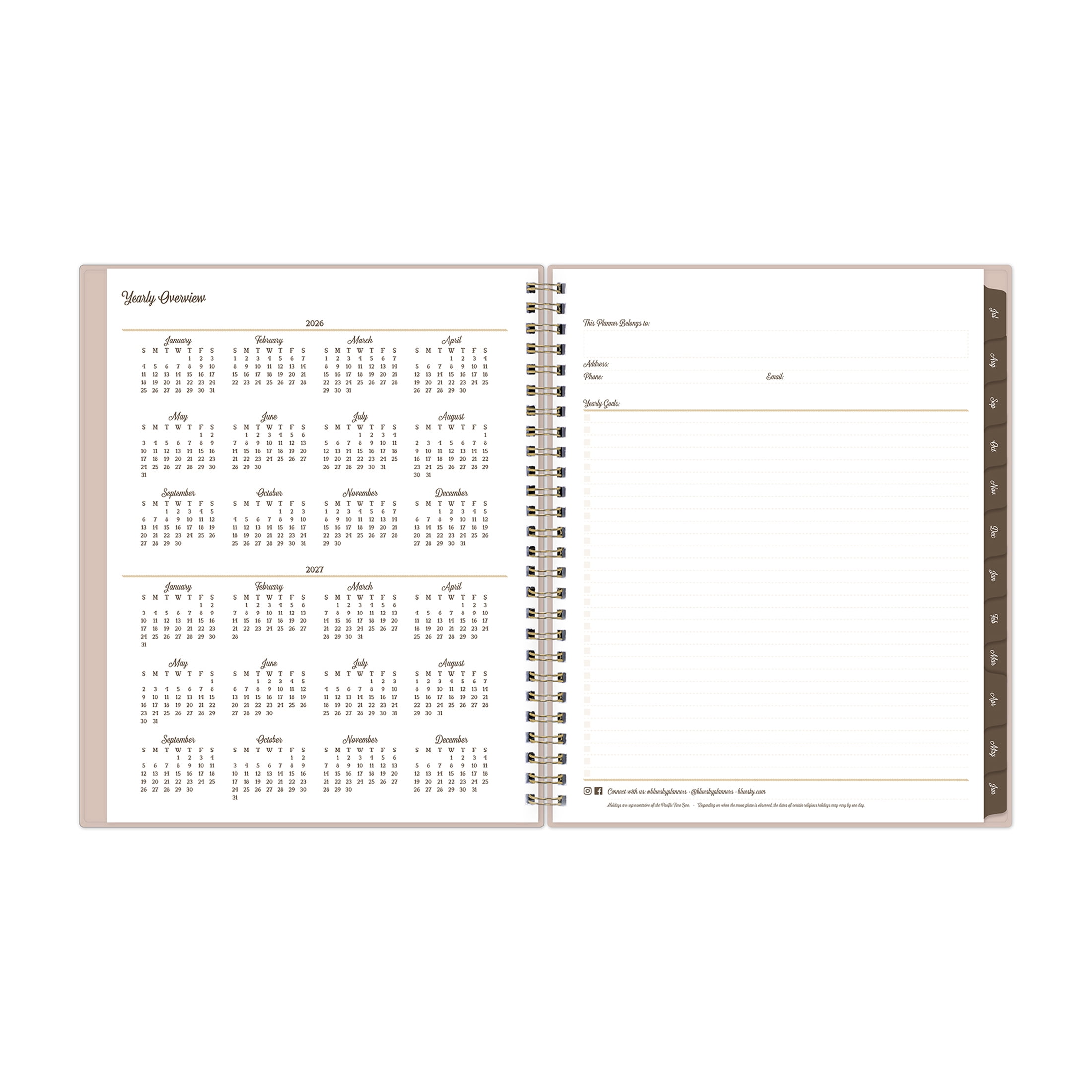 Blue Sky Jessie James Decker Academic Planner, Weekly & Monthly Organizer, Highland Tan (7 in x 9 in, 15-Month) y56mn