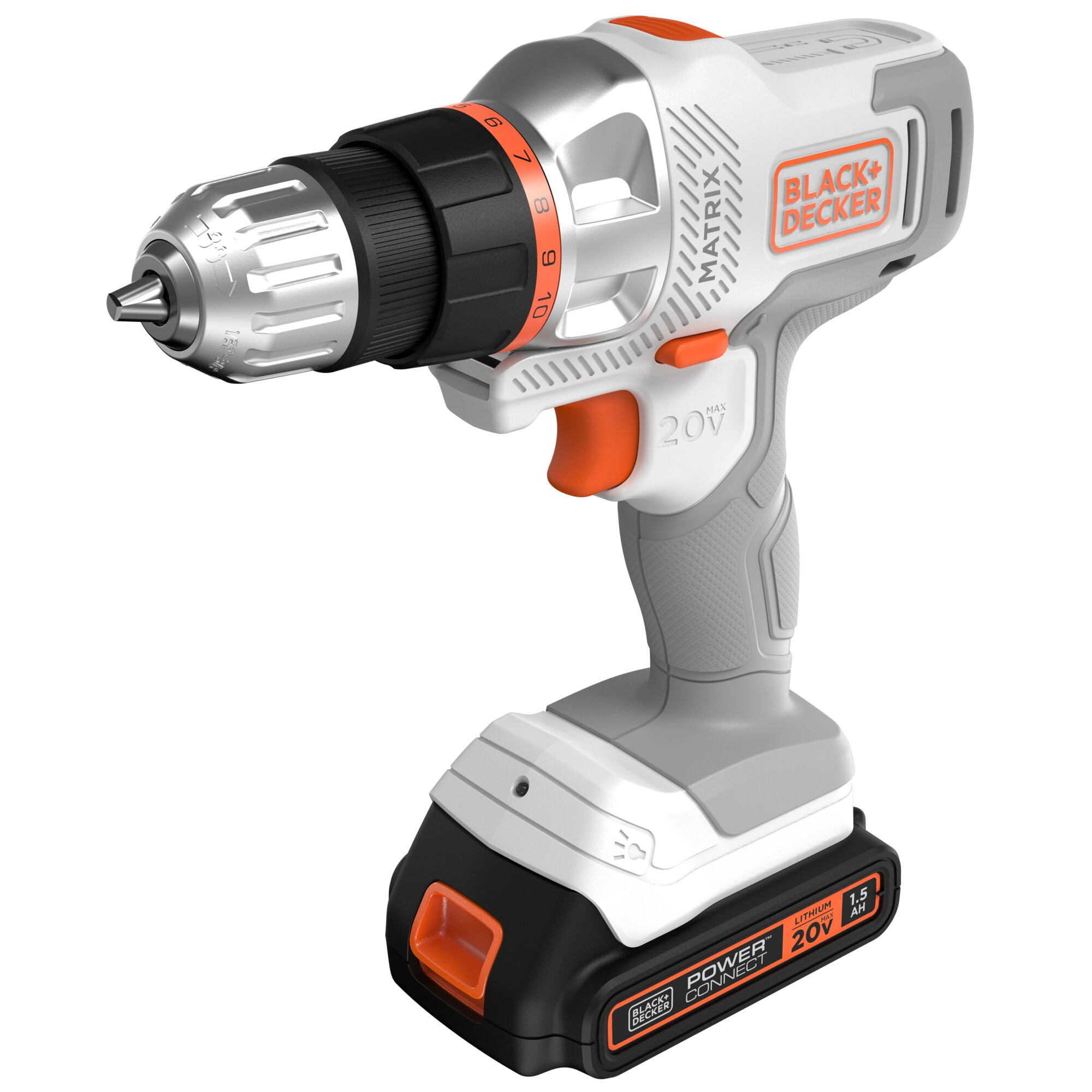 BLACK+DECKER 20V MAX MATRIX Cordless Drill Driver Kit (Black, 1 Kit) sqme8