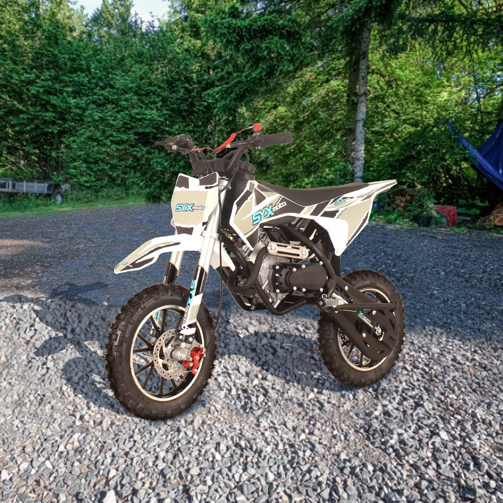 SYX MOTO 58cc Kids Mini Dirt Bike, 4-Stroke Gas Powered Off-Road Pit Bike (Black, 58cc) xppoz