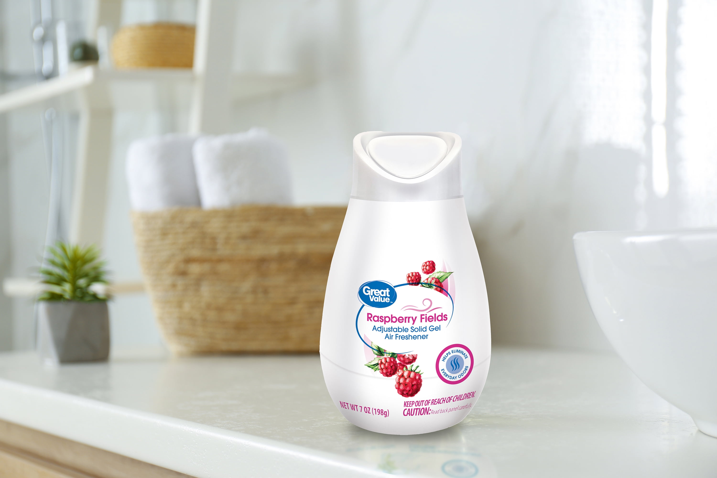 Great Value Adjustable Solid Gel Air Freshener, Raspberry Fields Scent (7 oz) 93ae0