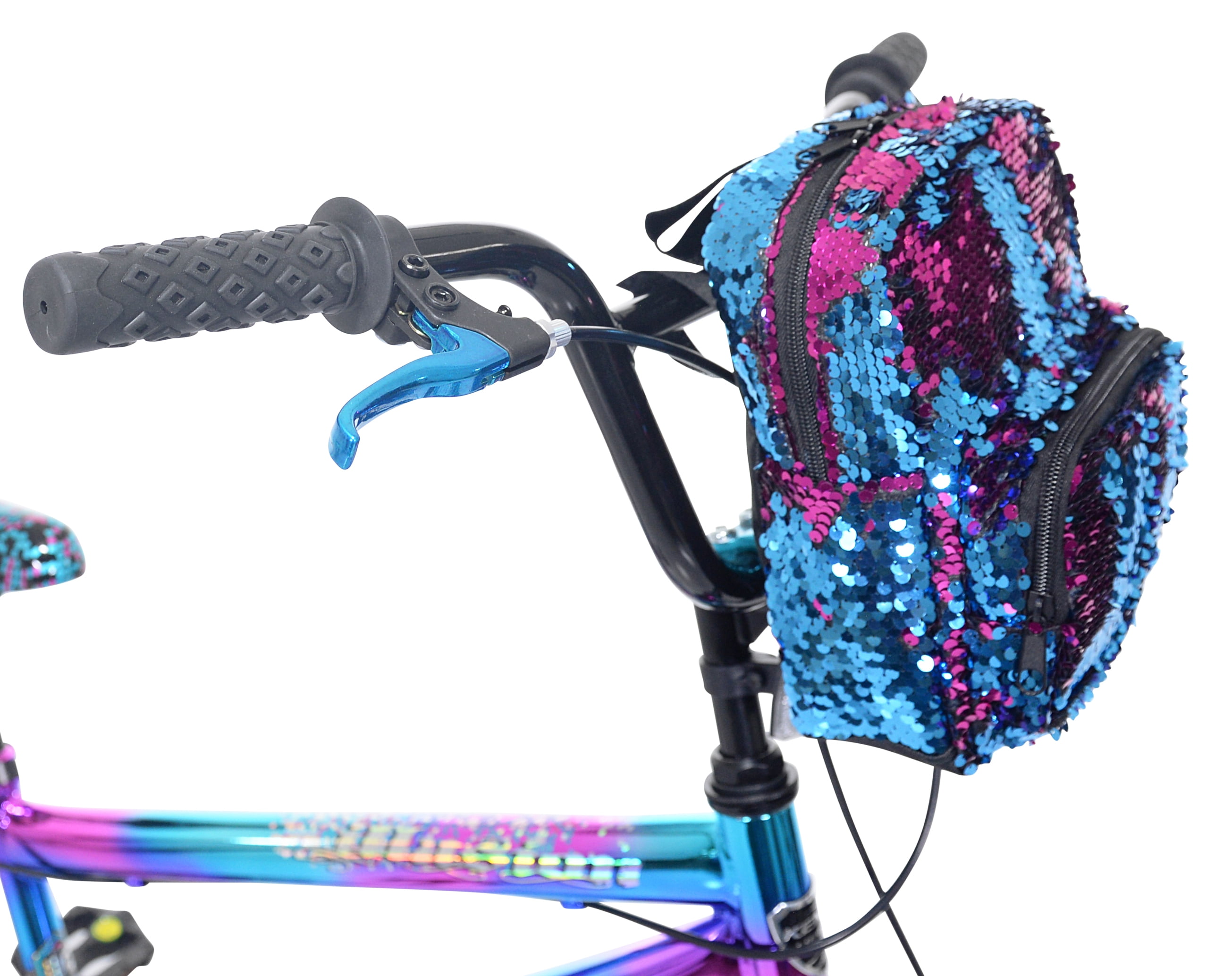 Kent Illusion BMX Bicycle for Kids, Durable Steel Frame with Kickstand (Blue/Purple, 20 in) nf2lu