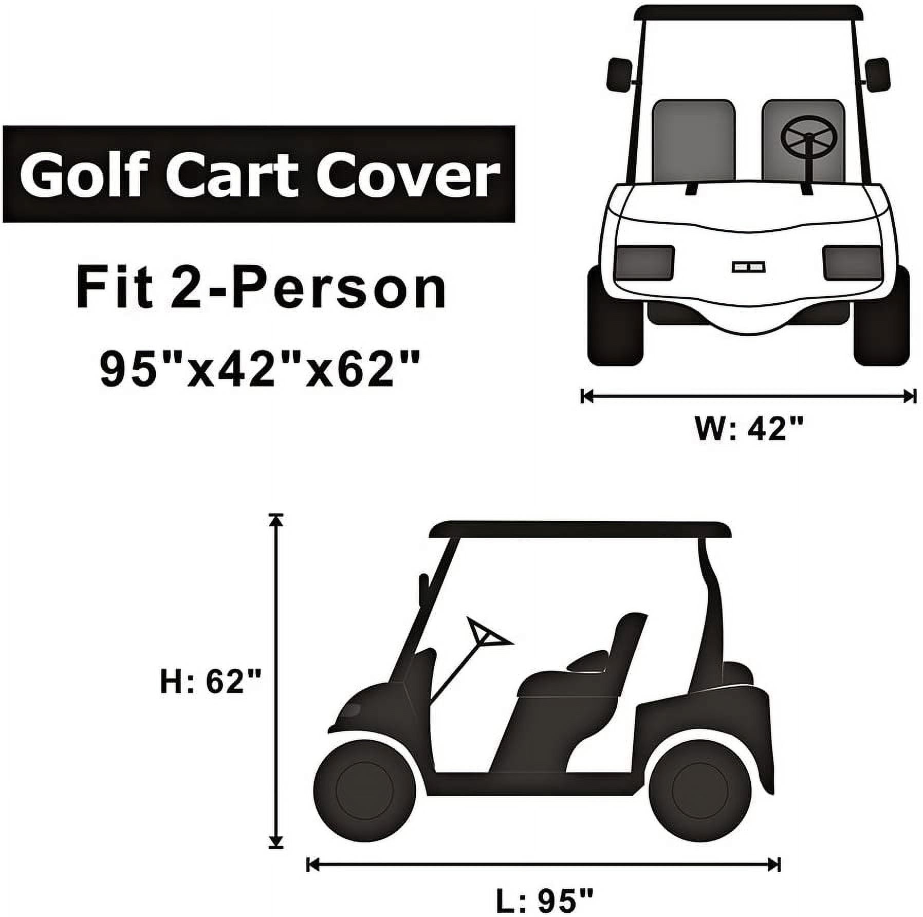 Seamander Waterproof Golf Cart Cover (Gray, 2-4 Passenger) ksniy
