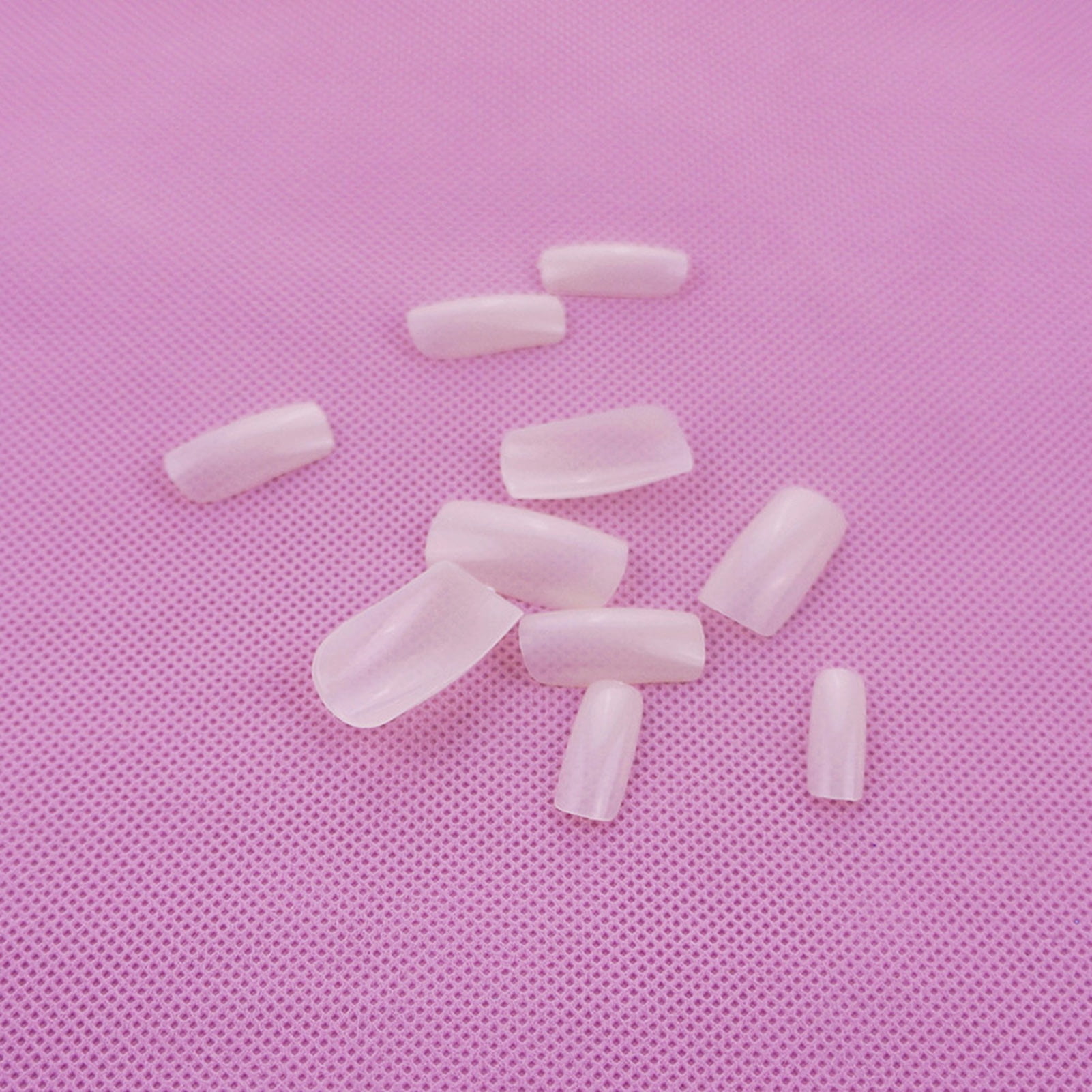 Visland Coffin Nails Natural Ballerina False Nail Tips (Long, 500pcs) 0ryx5