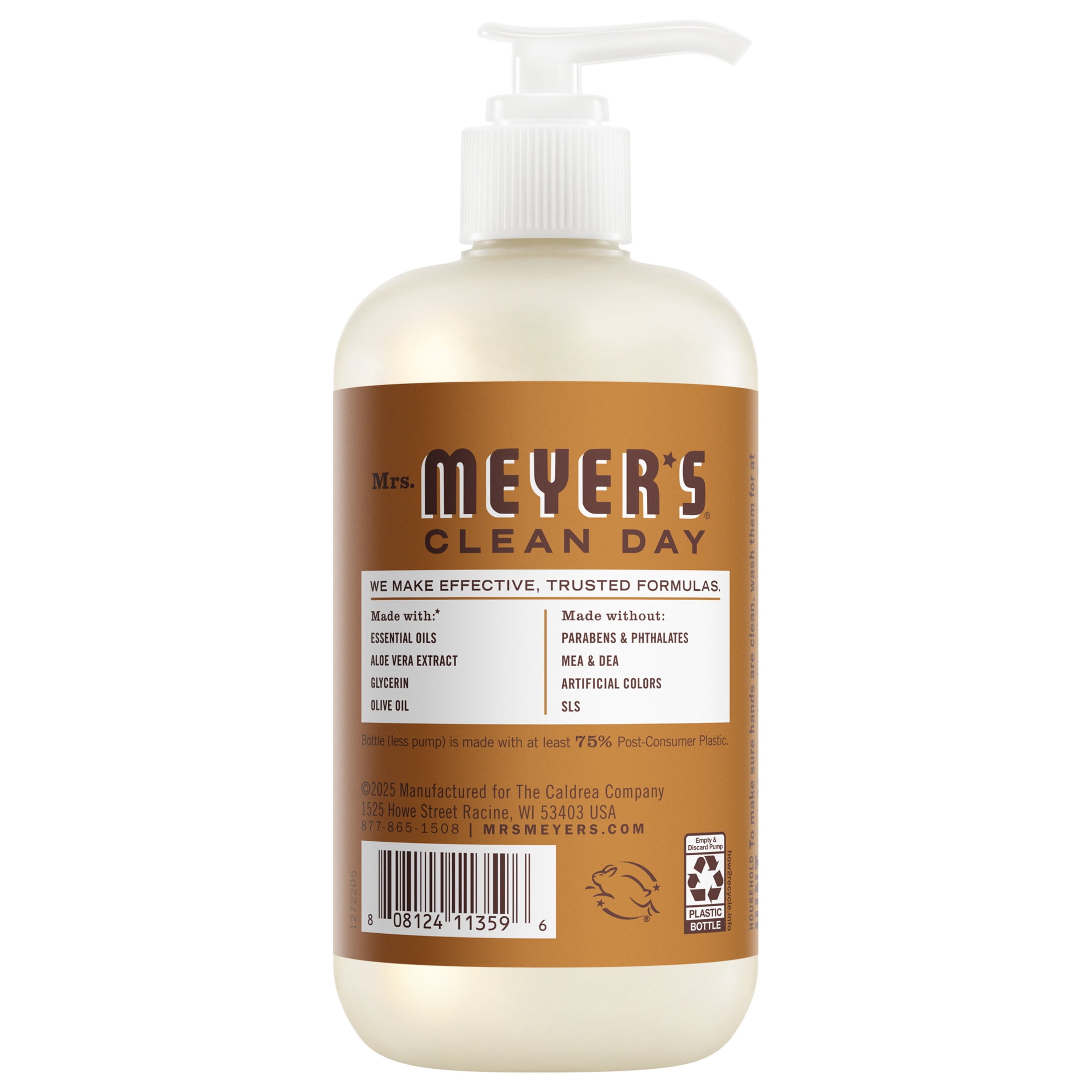 Mrs. Meyer’s Clean Day Liquid Hand Soap, Moisturizing Formula with Essential Oils (Acorn Spice, 12.5 fl oz) ckgsa