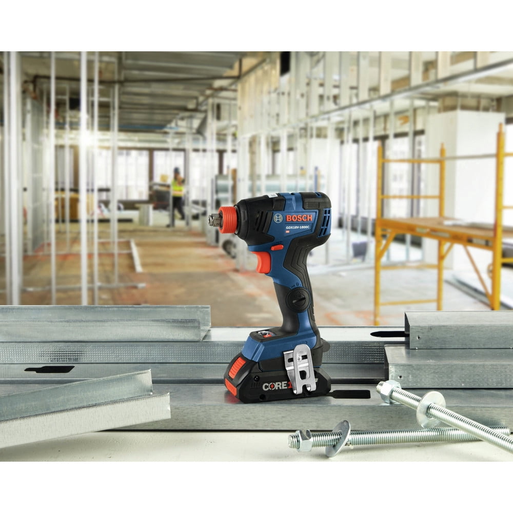 Bosch GDX18V-1800CB15-RT 18V EC Brushless Two-In-One Cordless Impact Driver Kit (Refurbished, 4 Ah) y5oki