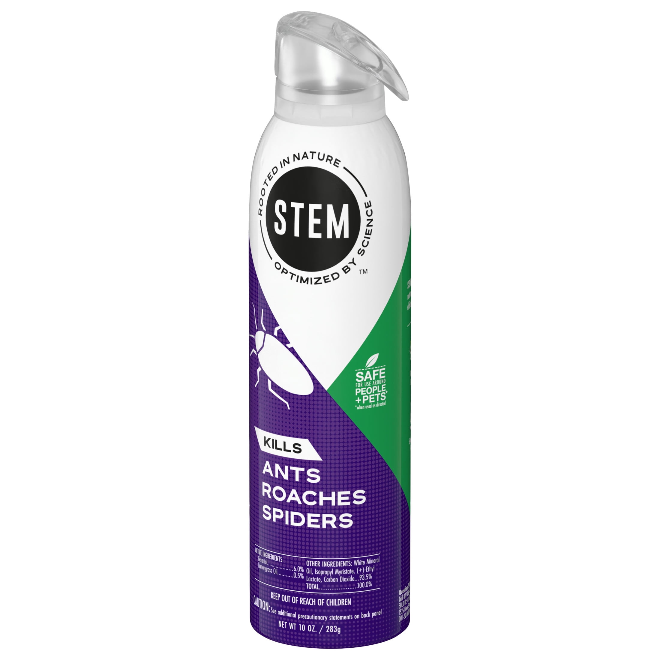 STEM Insect Killer for Ants, Roaches, and Spiders, Plant-Based Indoor and Outdoor Bug Spray (10 oz) 4kcm8