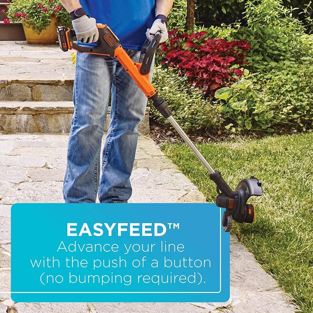 BLACK+DECKER 20V MAX Cordless String Trimmer and Edger Kit (Black, 12 in) iptol
